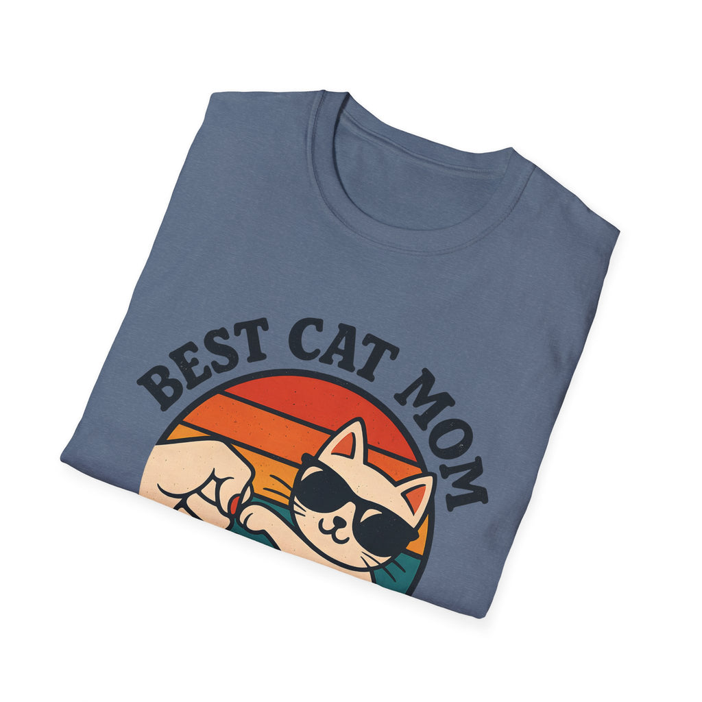 Best Cat Mom Ever T-Shirt — Cute Retro Cat Fist Bump Tee for Cat Lovers, Mother's Day Gift