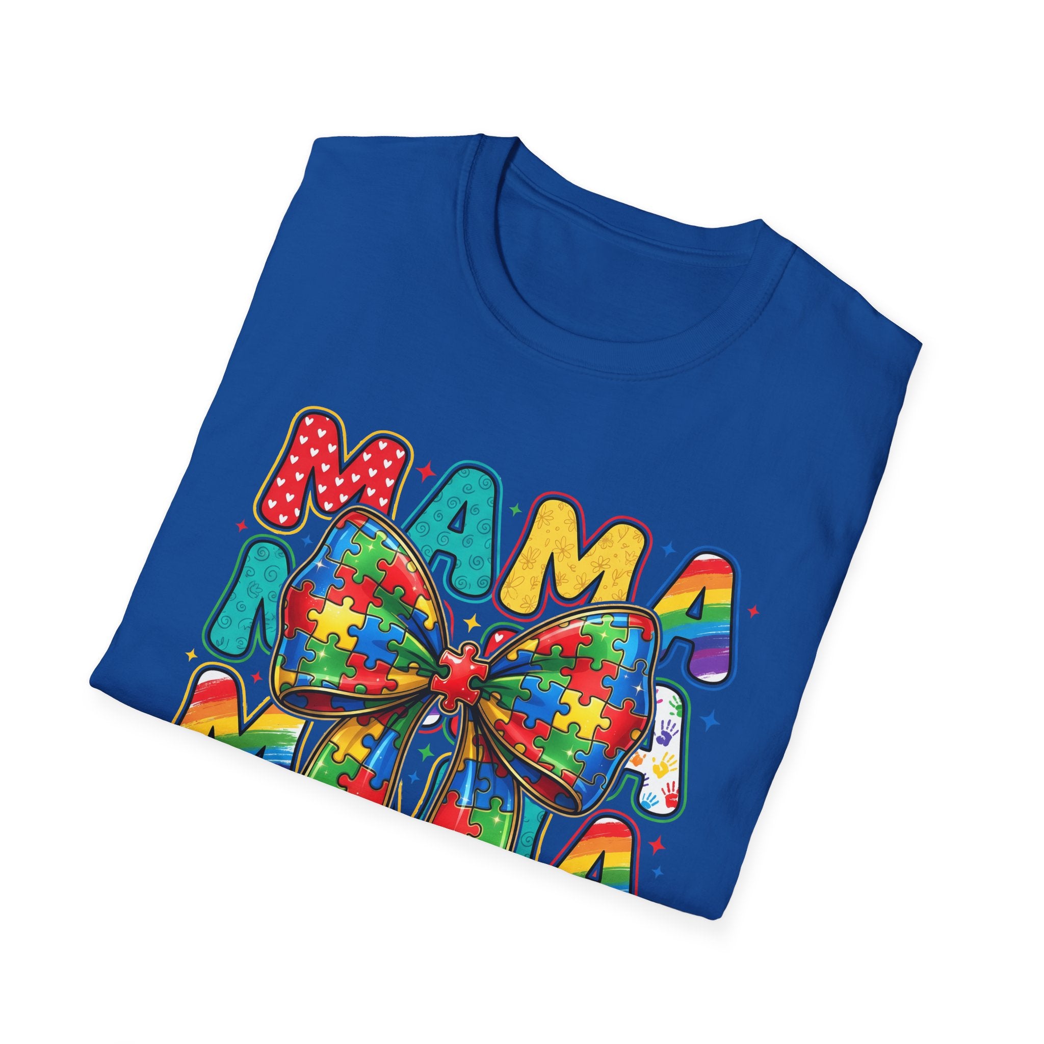 Autism Awareness Mama T-Shirt — Puzzle Ribbon Mom Tee for Autism Support