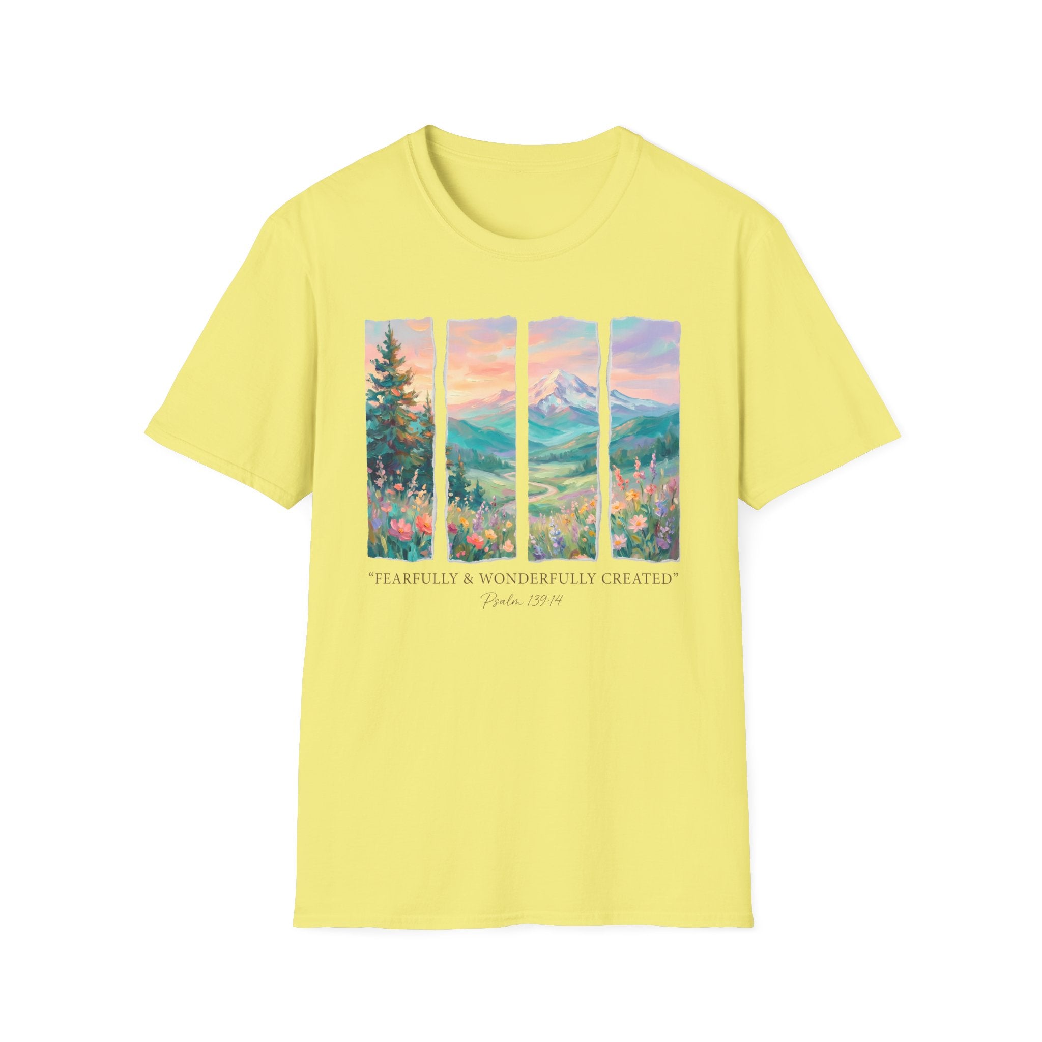 Mountain Sunrise Scenic T-Shirt – "The World Is A Wonderful Place" Nature Tee