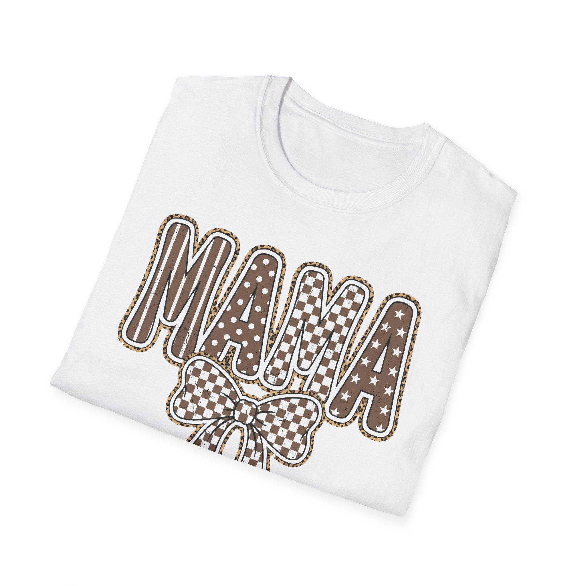 Mama Graphic T-Shirt — Polka Dot Lettering with Bow | Mother’s Day Gift