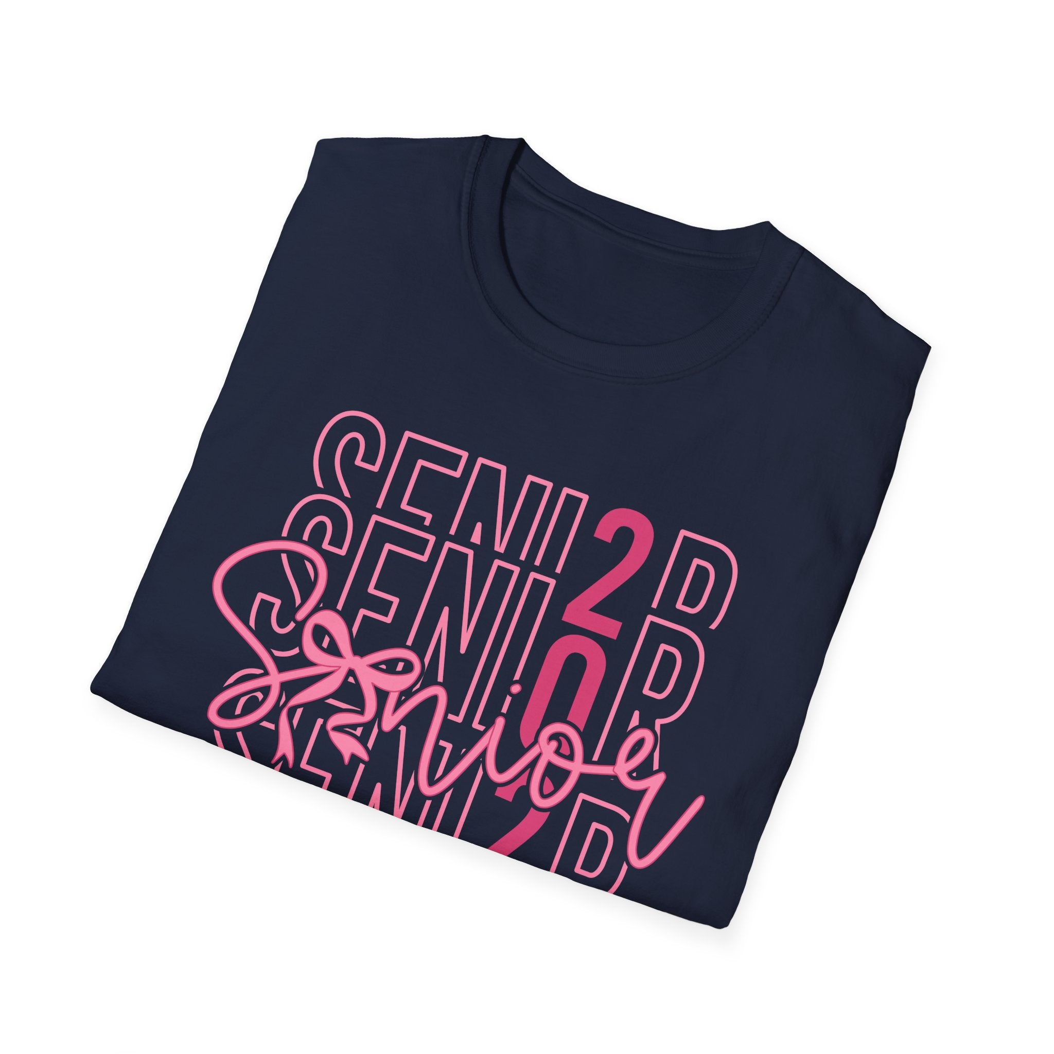 Senior 2026 T-Shirt — Pink Script Graduation Tee