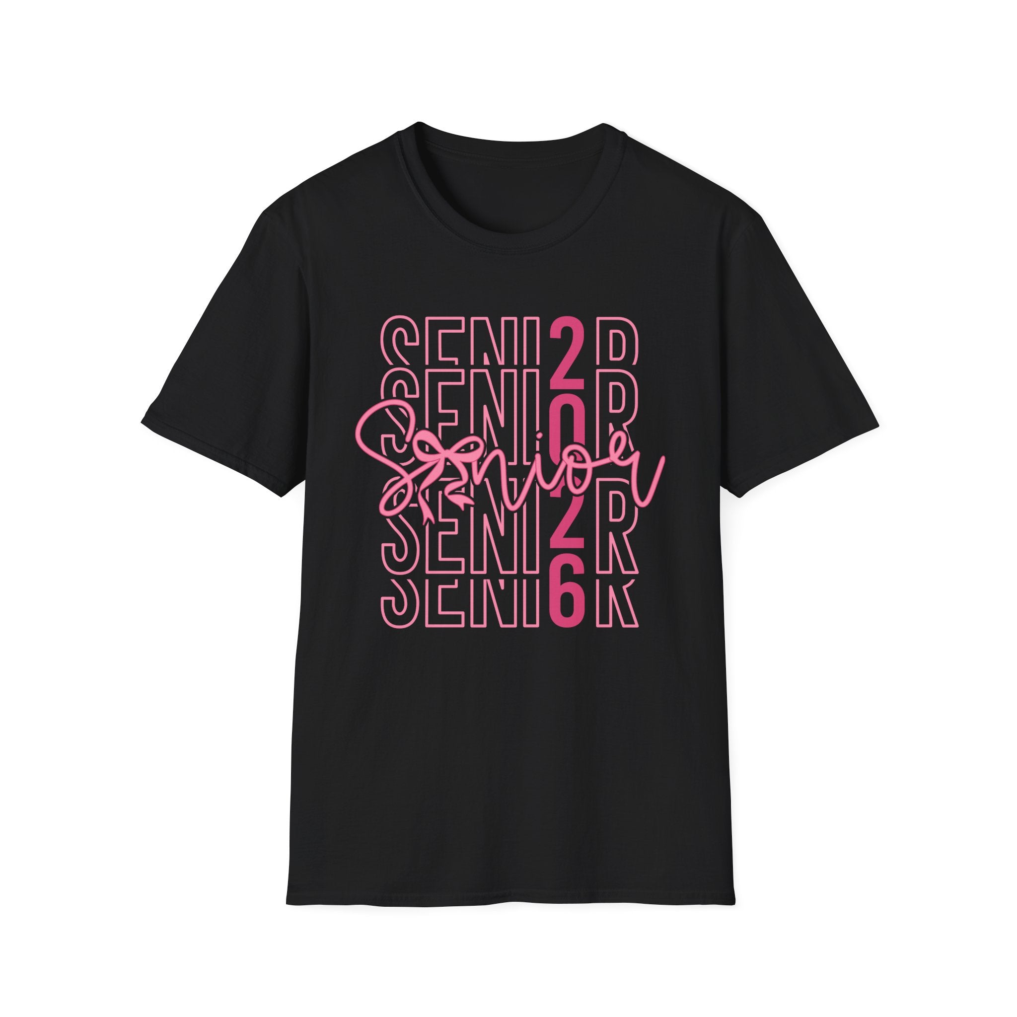 Senior 2026 T-Shirt — Pink Script Graduation Tee