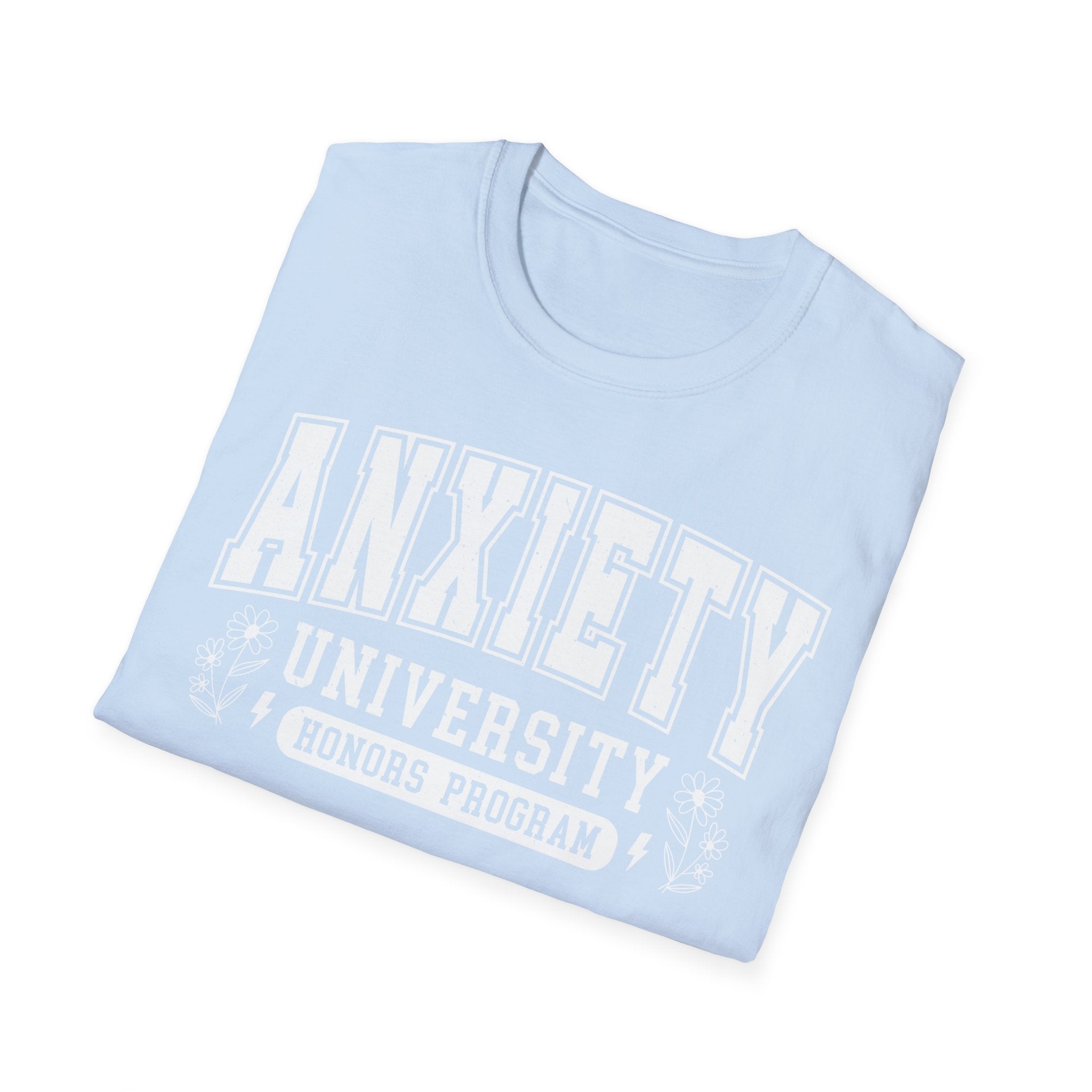 Anxiety University T-Shirt – "Anxiety University Honors Program" College Style Tee