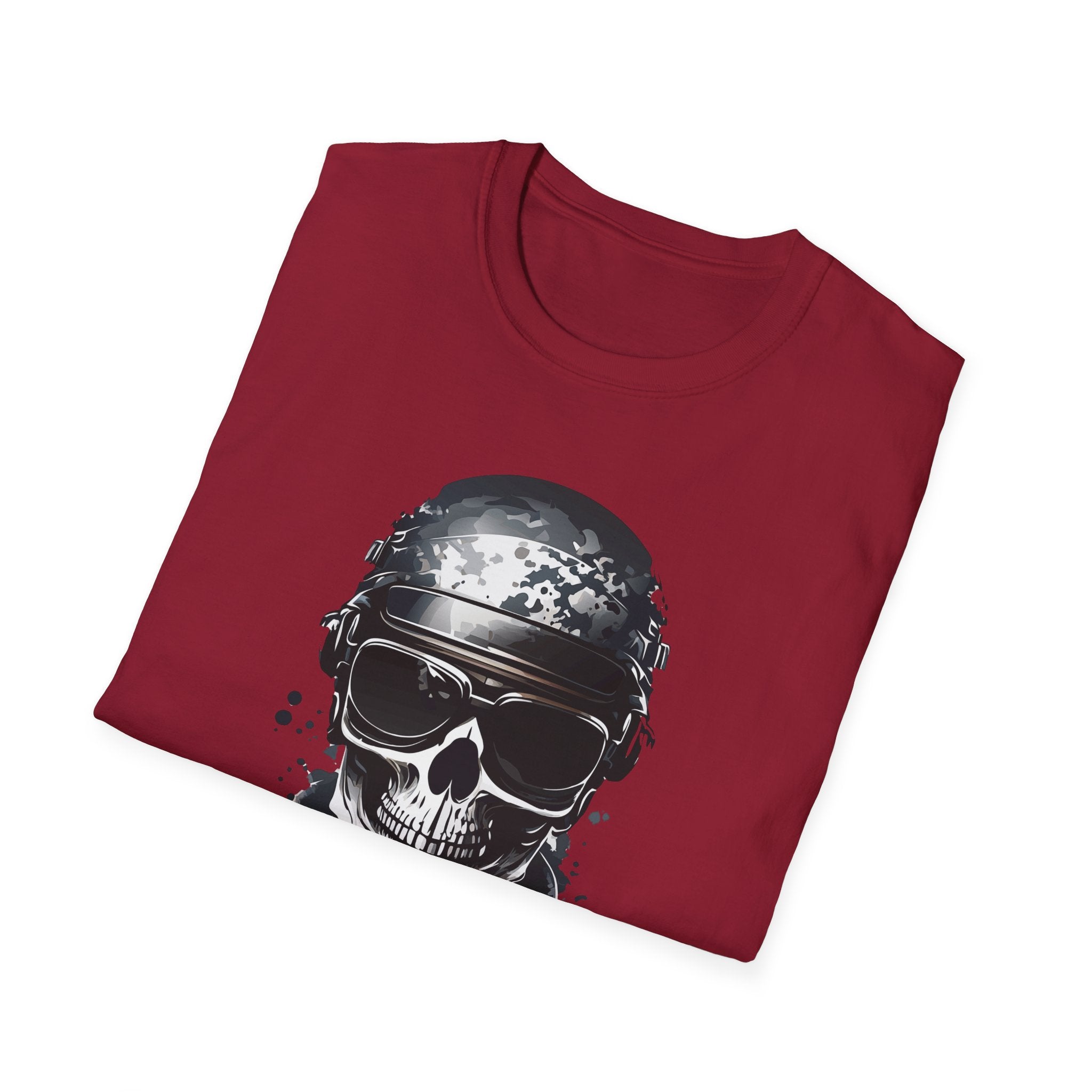 Skull Soldier Graphic T-Shirt — Tactical Skull Helmet Design