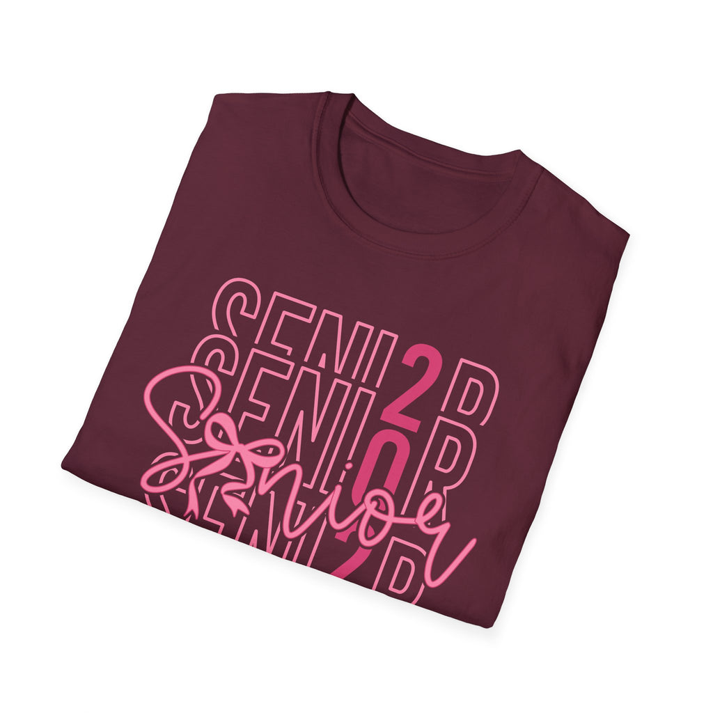 Senior 2026 T-Shirt — Pink Script Graduation Tee