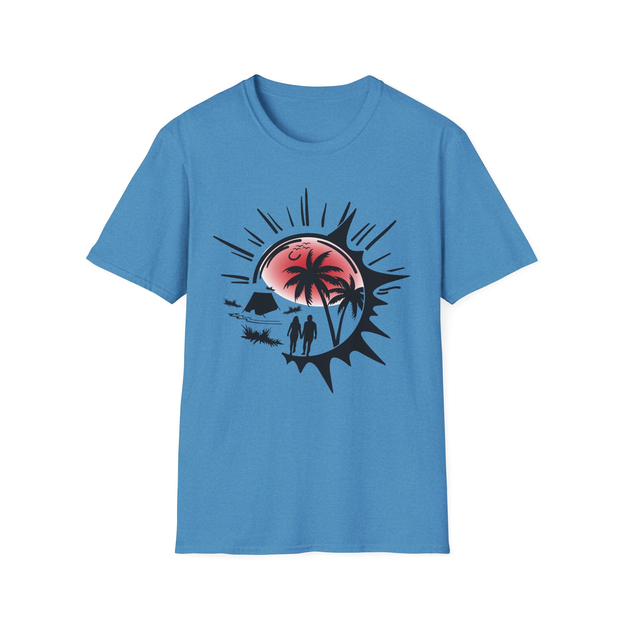 T-Shirt — Tropical Sunset Beach Graphic Tee