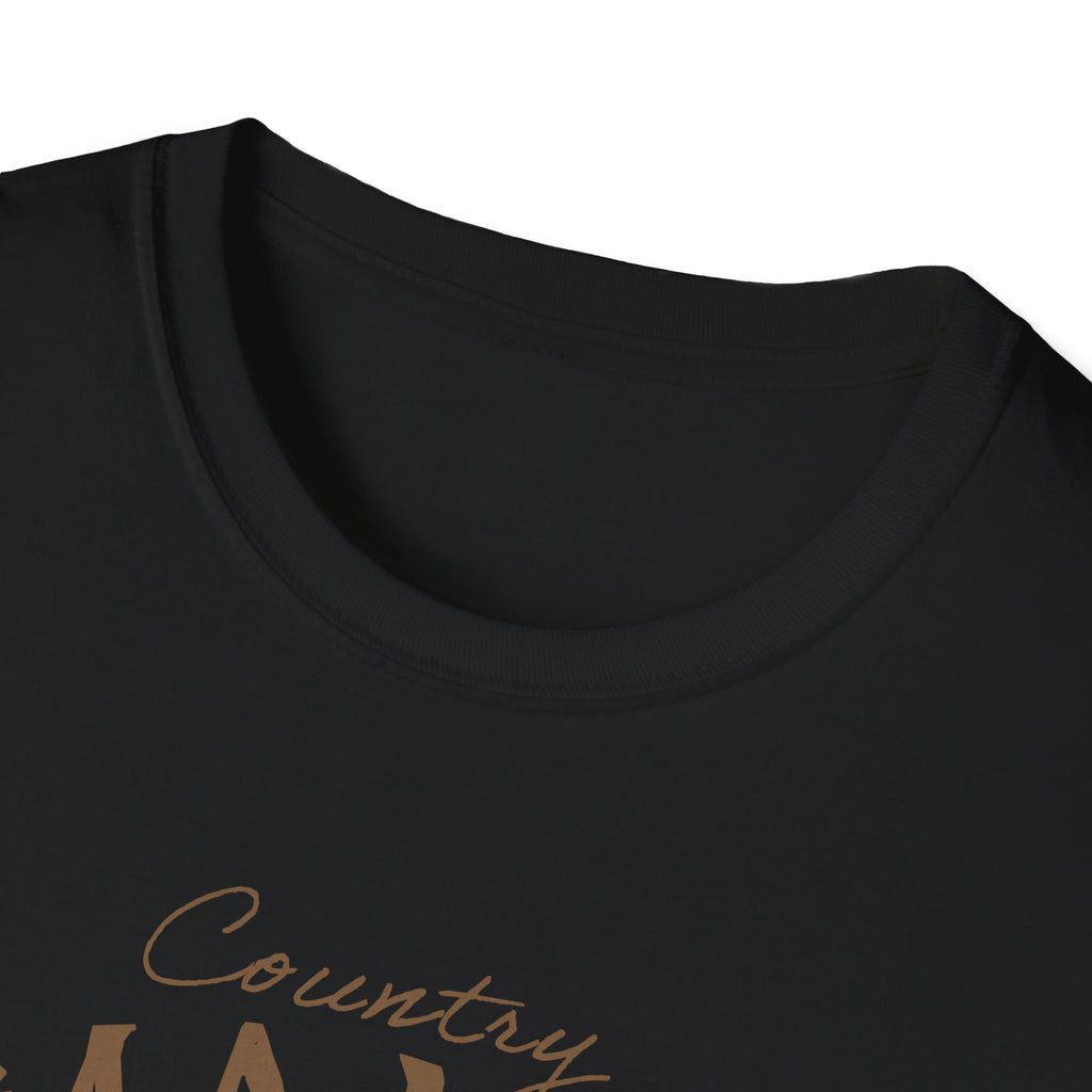 Country Mama T-Shirt — Floral Longhorn Skull Graphic