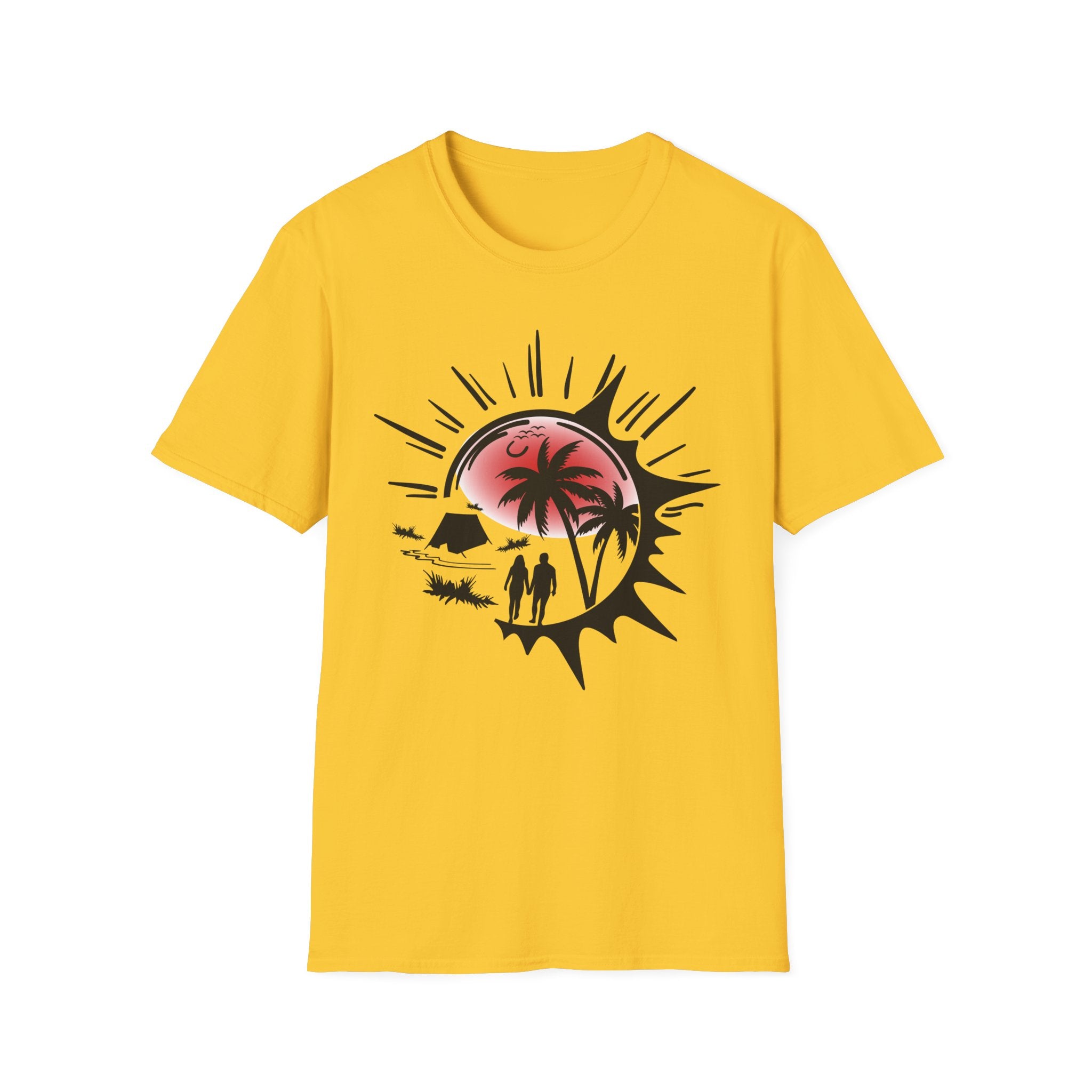 T-Shirt — Tropical Sunset Beach Graphic Tee