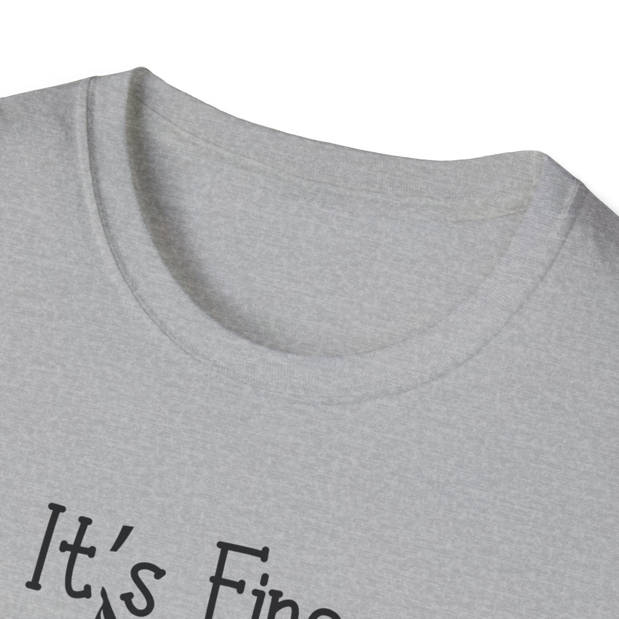 It's Fine Cat T-Shirt — Funny Grunge Cat Graphic Tee ("It's Fine I'm Fine Everything Is Fine")
