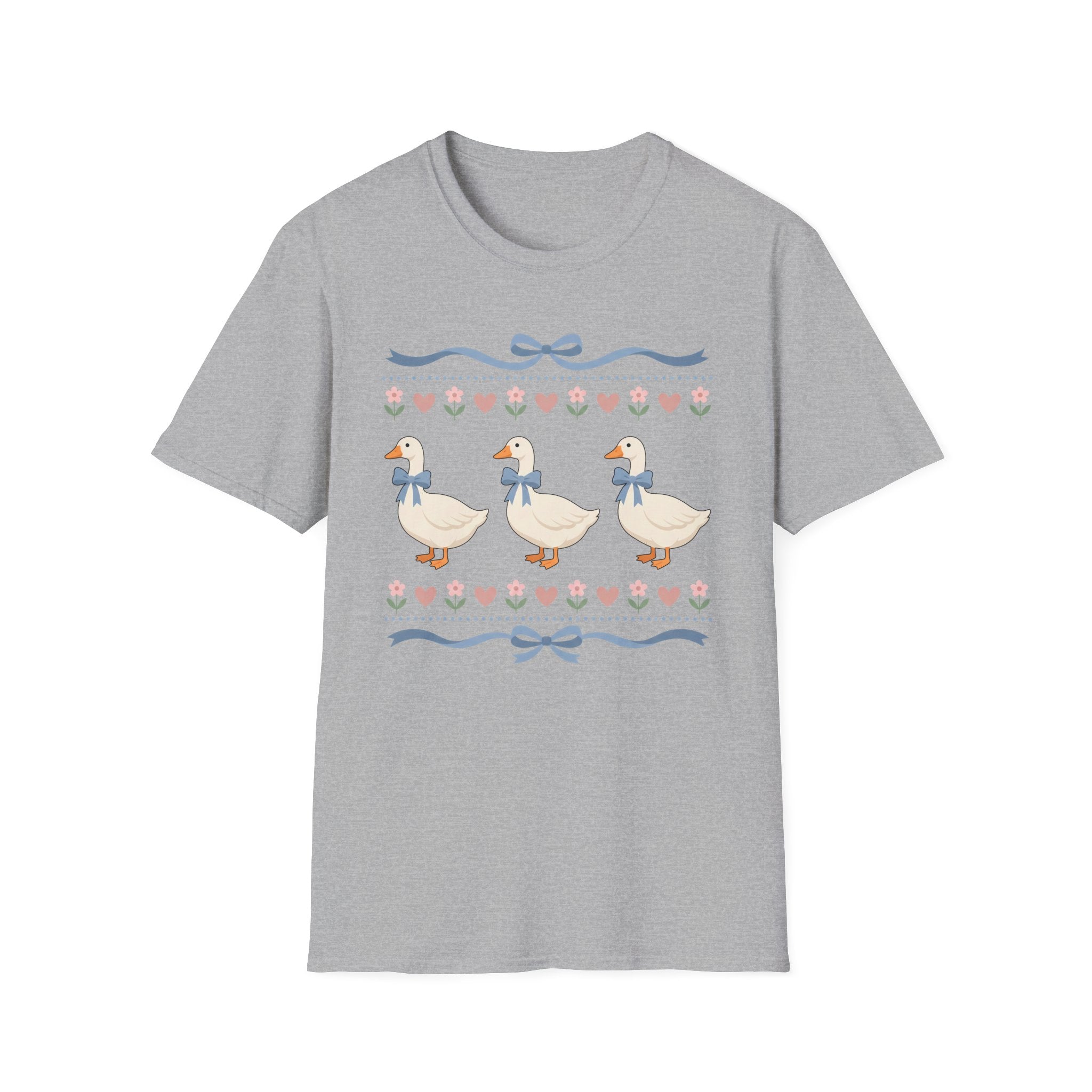 Duck Trio Tee — Cute Pastel Ducks with Bows Spring/Summer Graphic T-Shirt