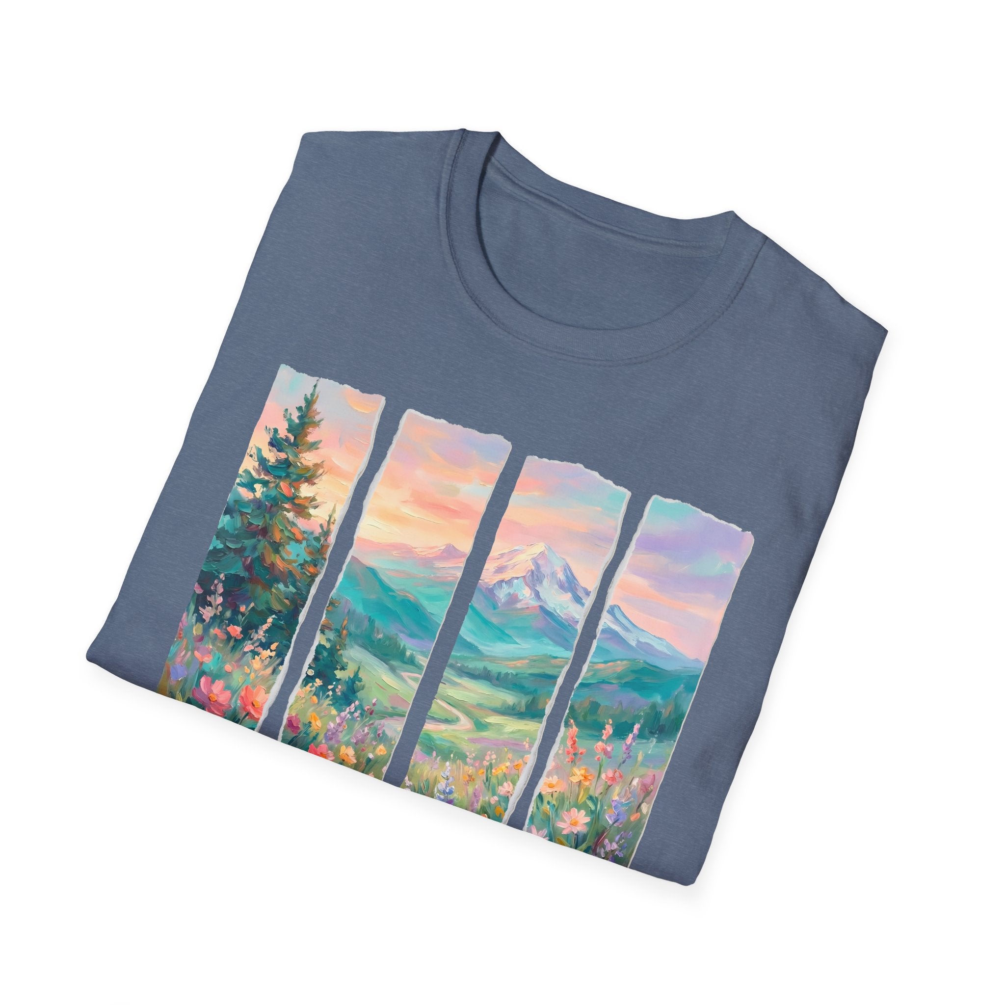 Mountain Sunrise Scenic T-Shirt – "The World Is A Wonderful Place" Nature Tee