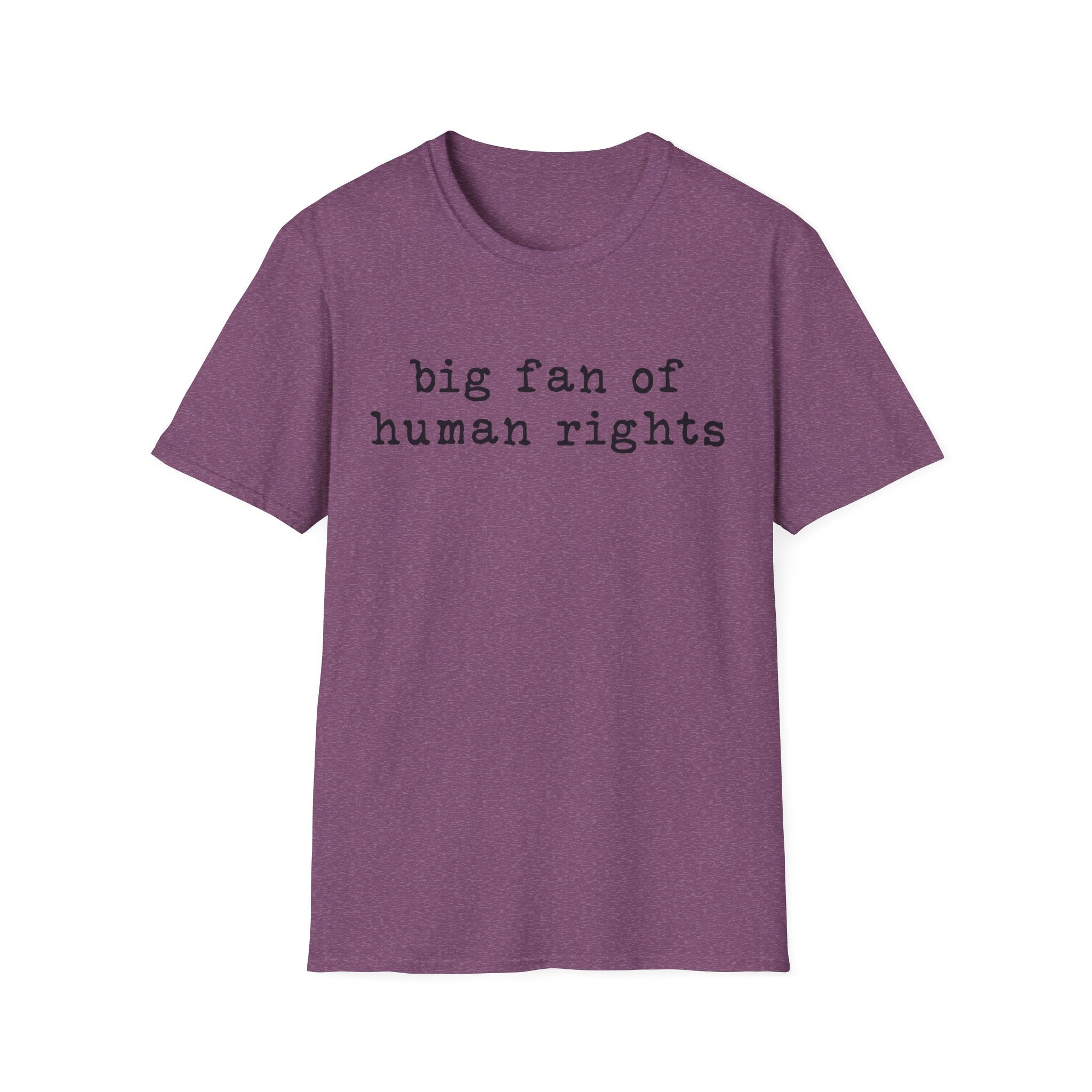 Human Rights T-Shirt - "big fan of human rights" Minimalist Tee