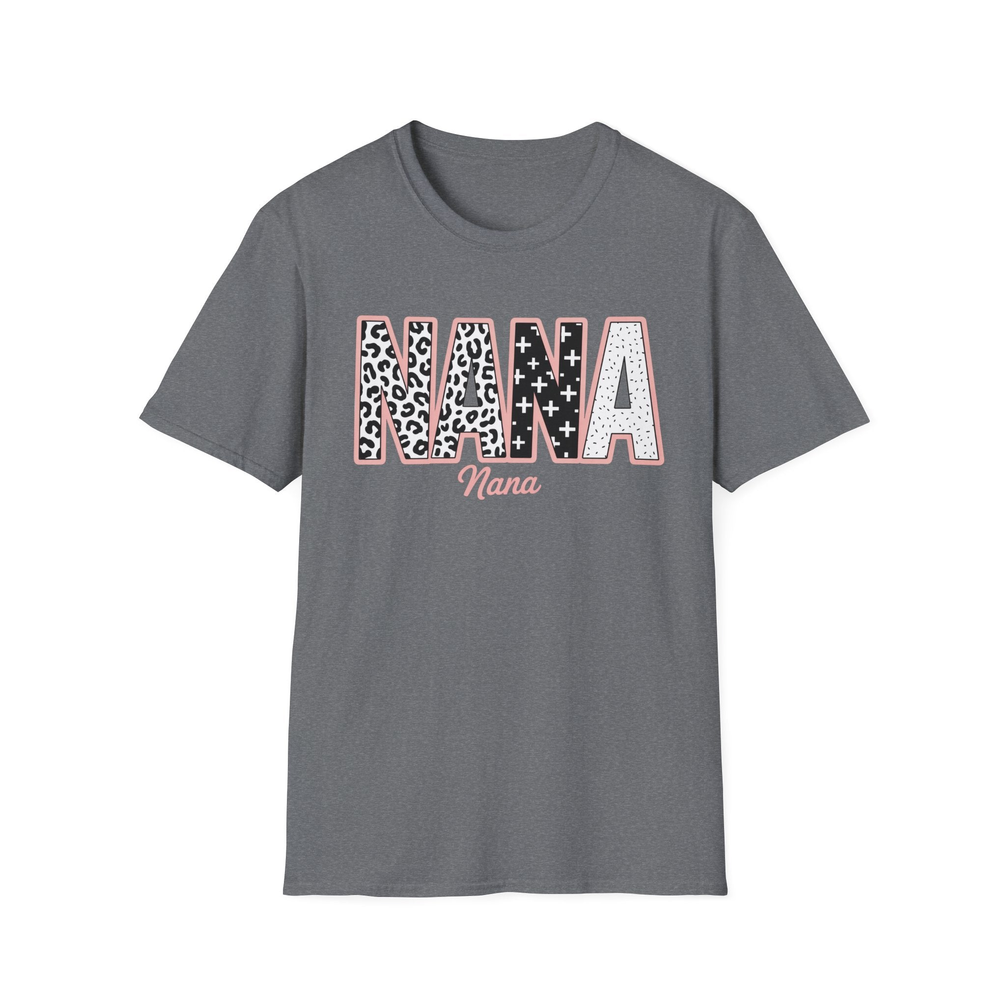 Nana Leopard & Stars T-Shirt — Personalized 'Nana' Graphic Tee for Grandmothers