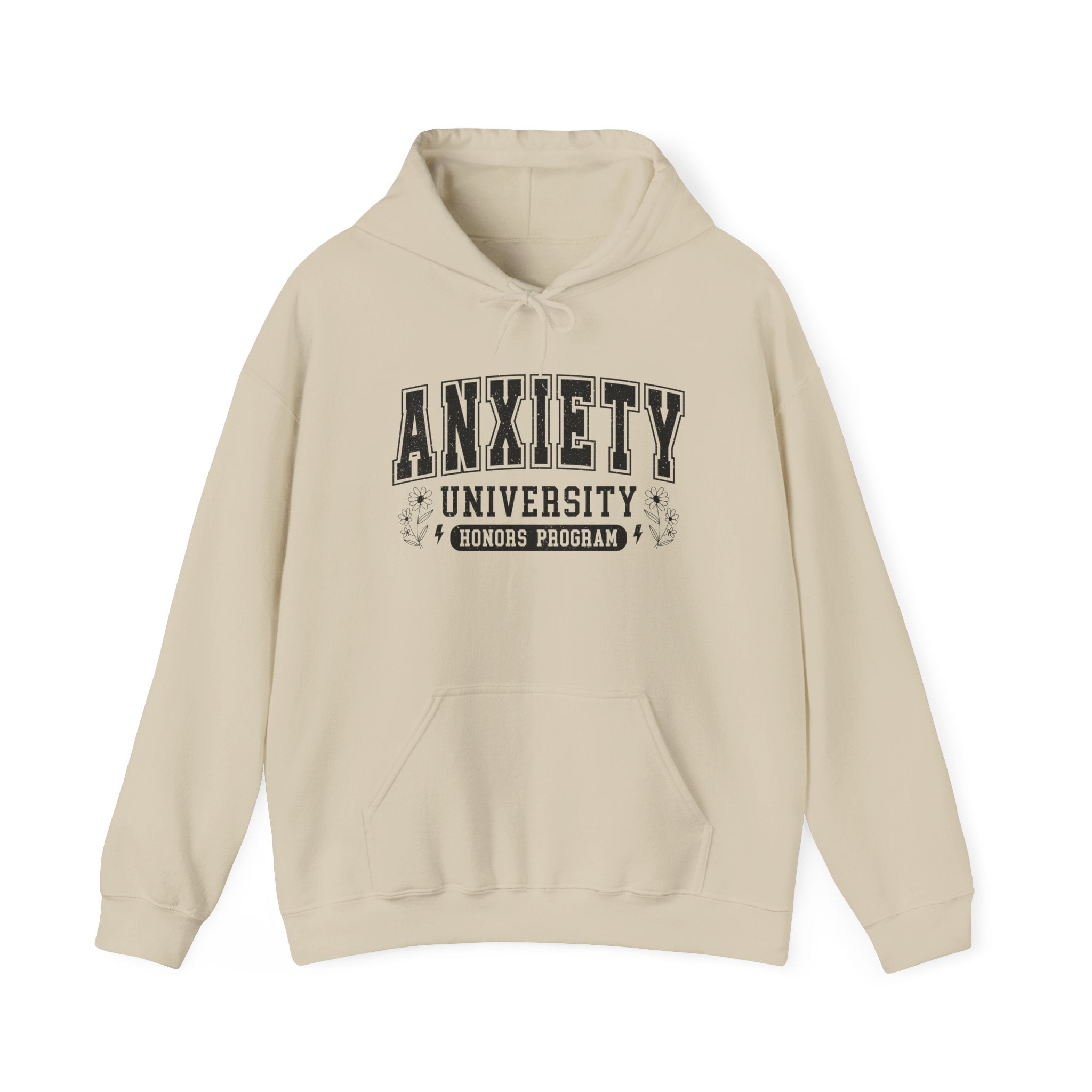 Anxiety University Hoodie — 'Anxiety University Honors Program' Graphic Sweatshirt