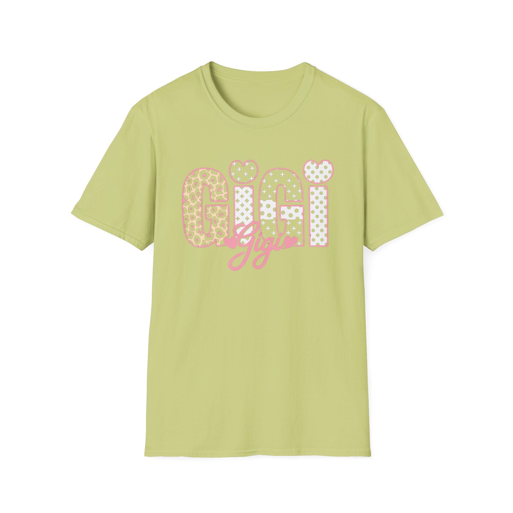 Gigi Floral Heart Tee — Pink 'Gigi' Script Grandmother T-Shirt