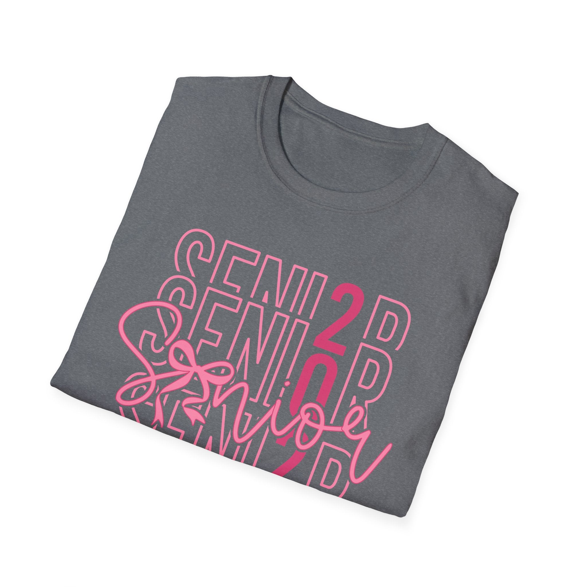 Senior 2026 T-Shirt — Pink Script Graduation Tee
