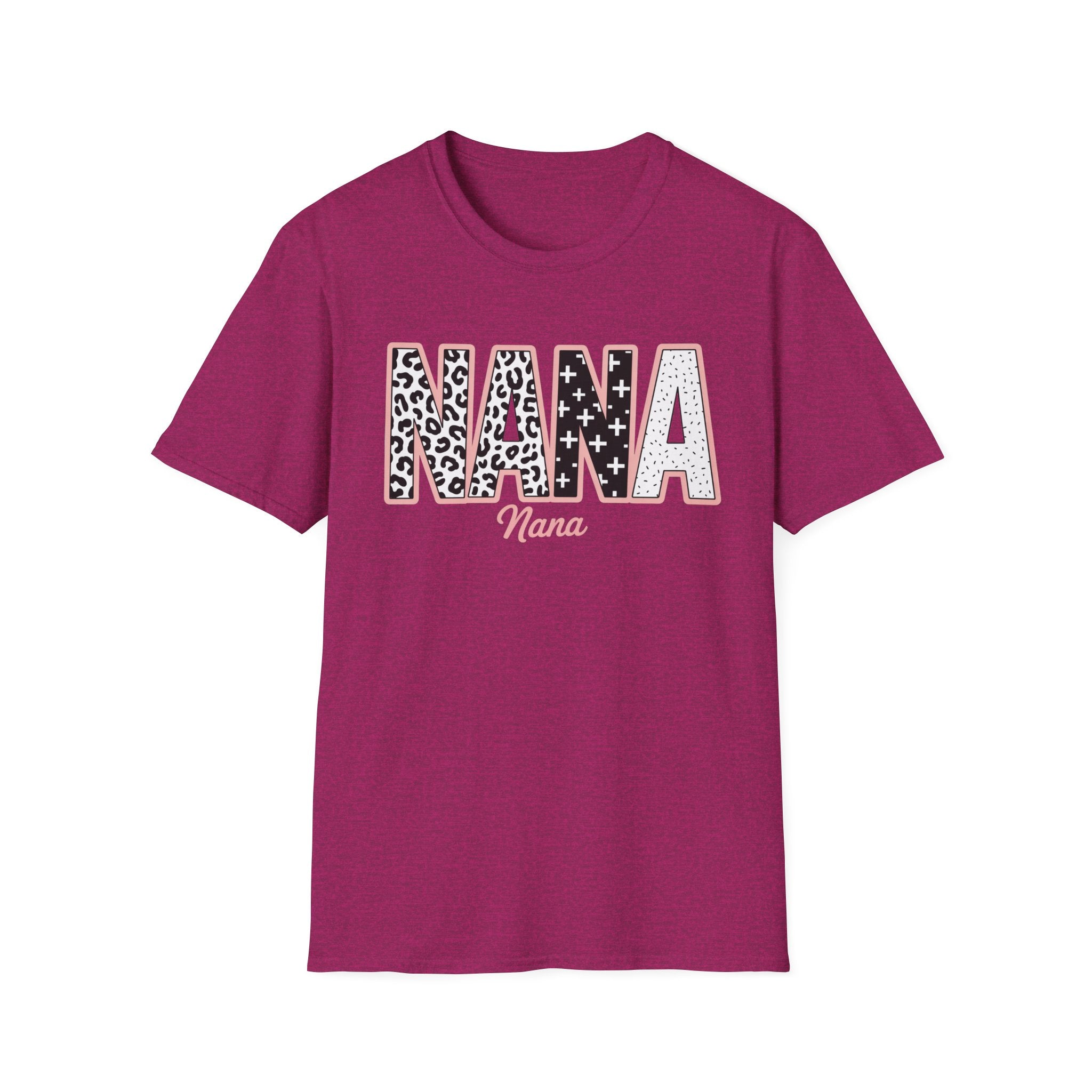 Nana Leopard & Stars T-Shirt — Personalized 'Nana' Graphic Tee for Grandmothers
