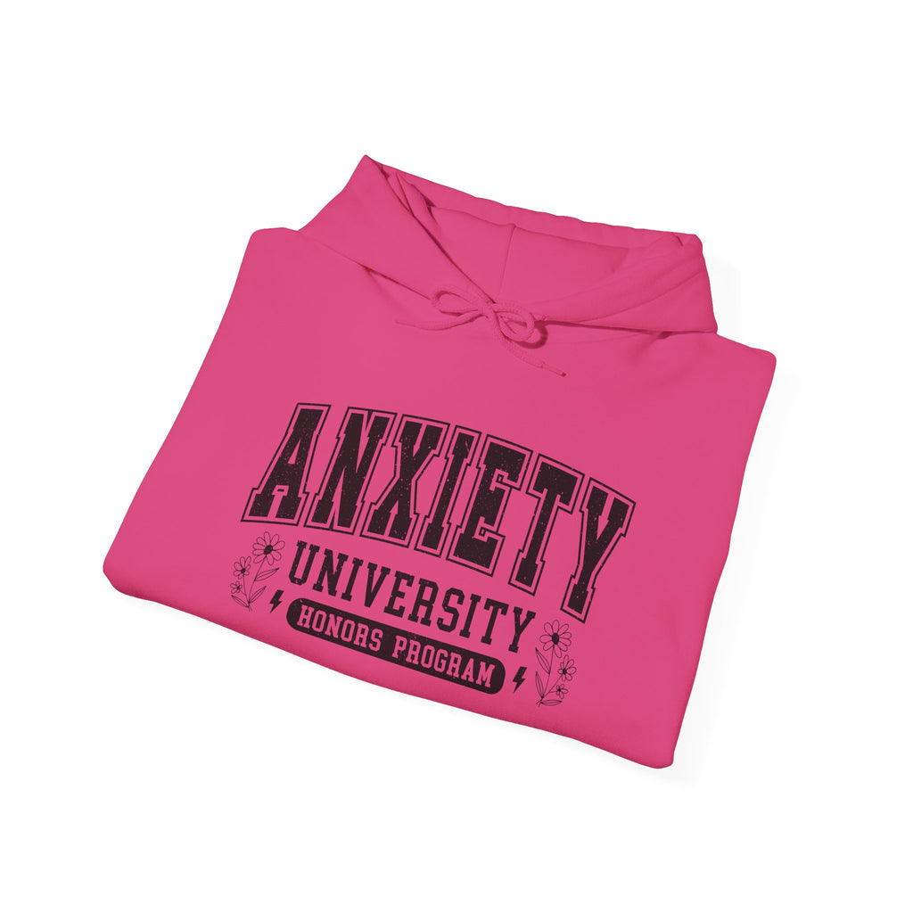 Anxiety University Hoodie — 'Anxiety University Honors Program' Graphic Sweatshirt