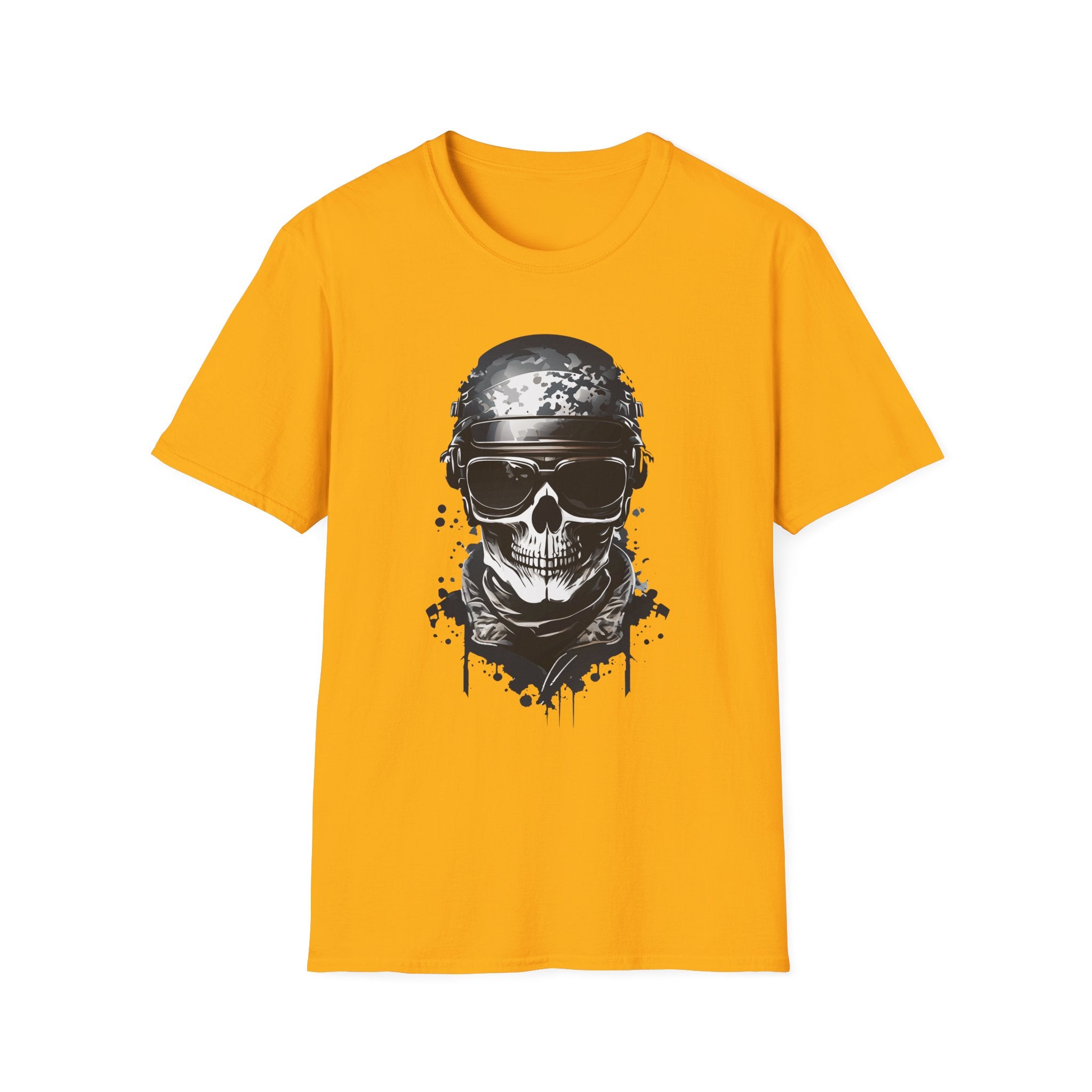 Skull Soldier Graphic T-Shirt — Tactical Skull Helmet Design
