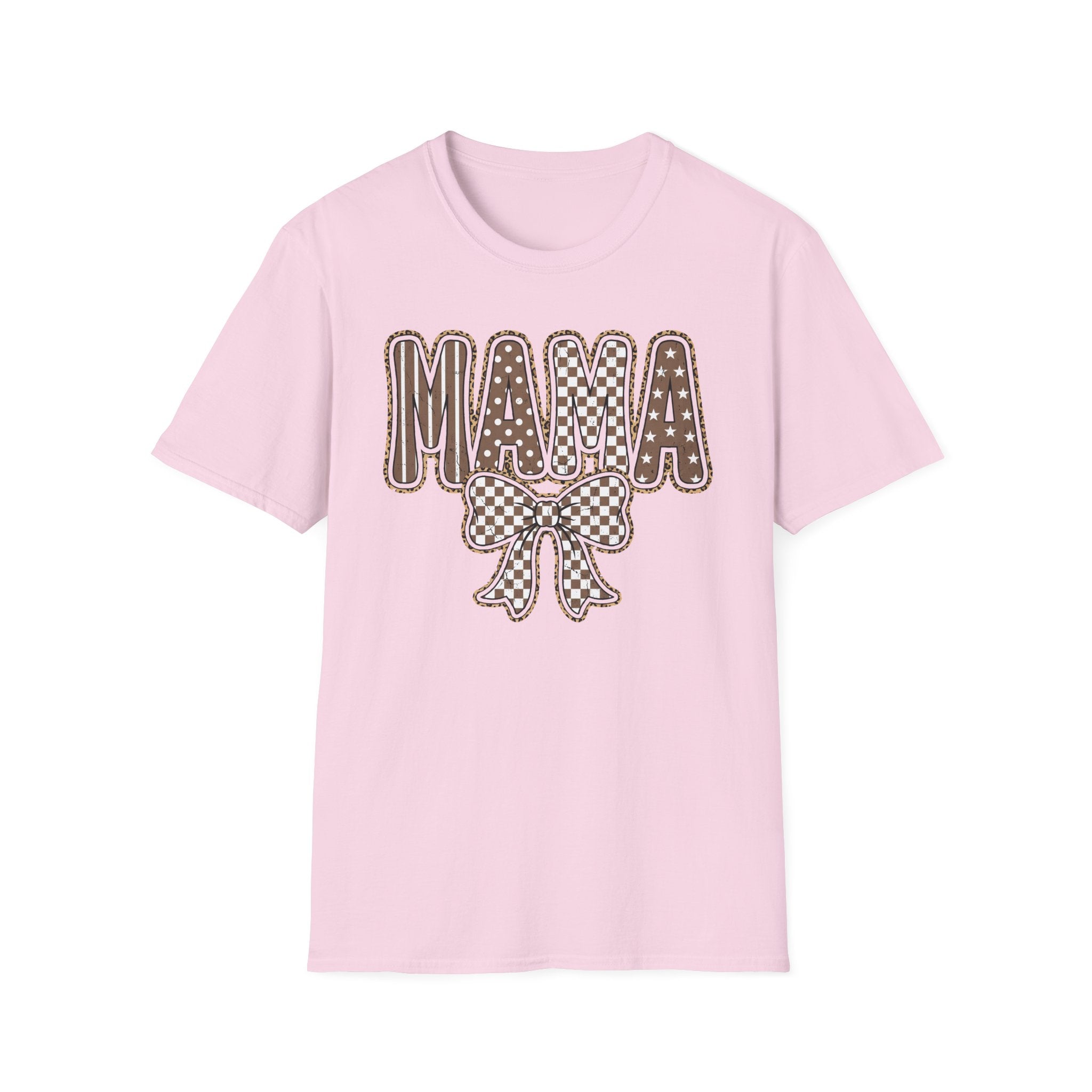 Mama Graphic T-Shirt — Polka Dot Lettering with Bow | Mother’s Day Gift