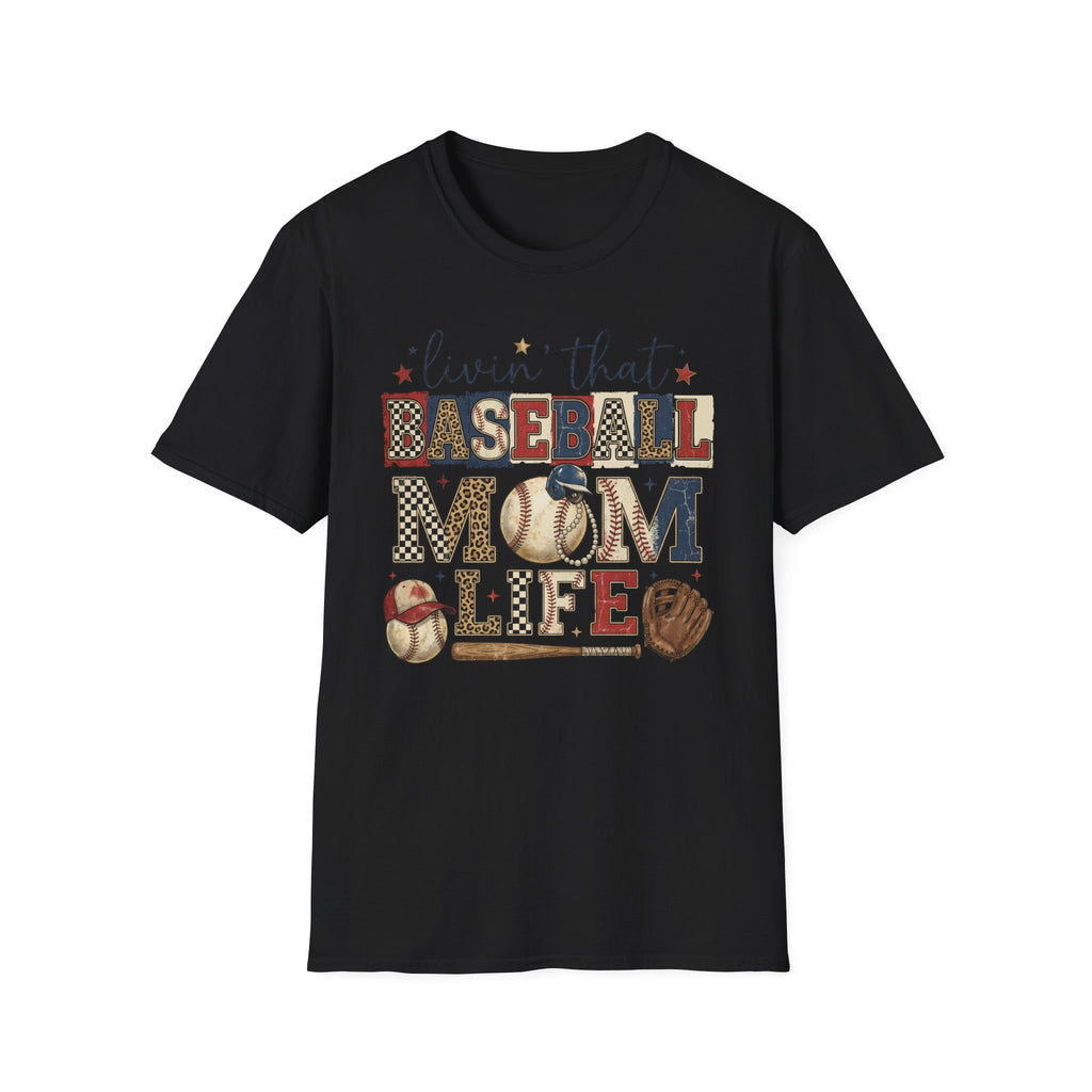 Baseball Mom Life T-Shirt — Livin' That Baseball Mom Life Graphic Tee
