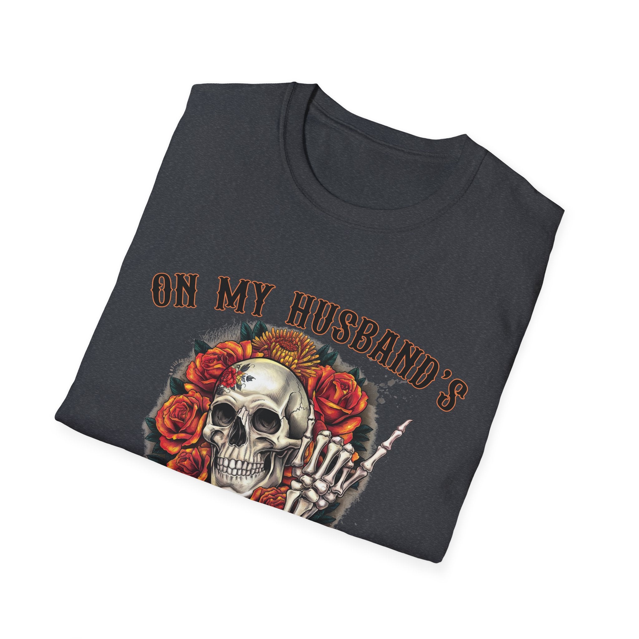 On My Husband's Last Nerve Skull & Roses T‑Shirt
