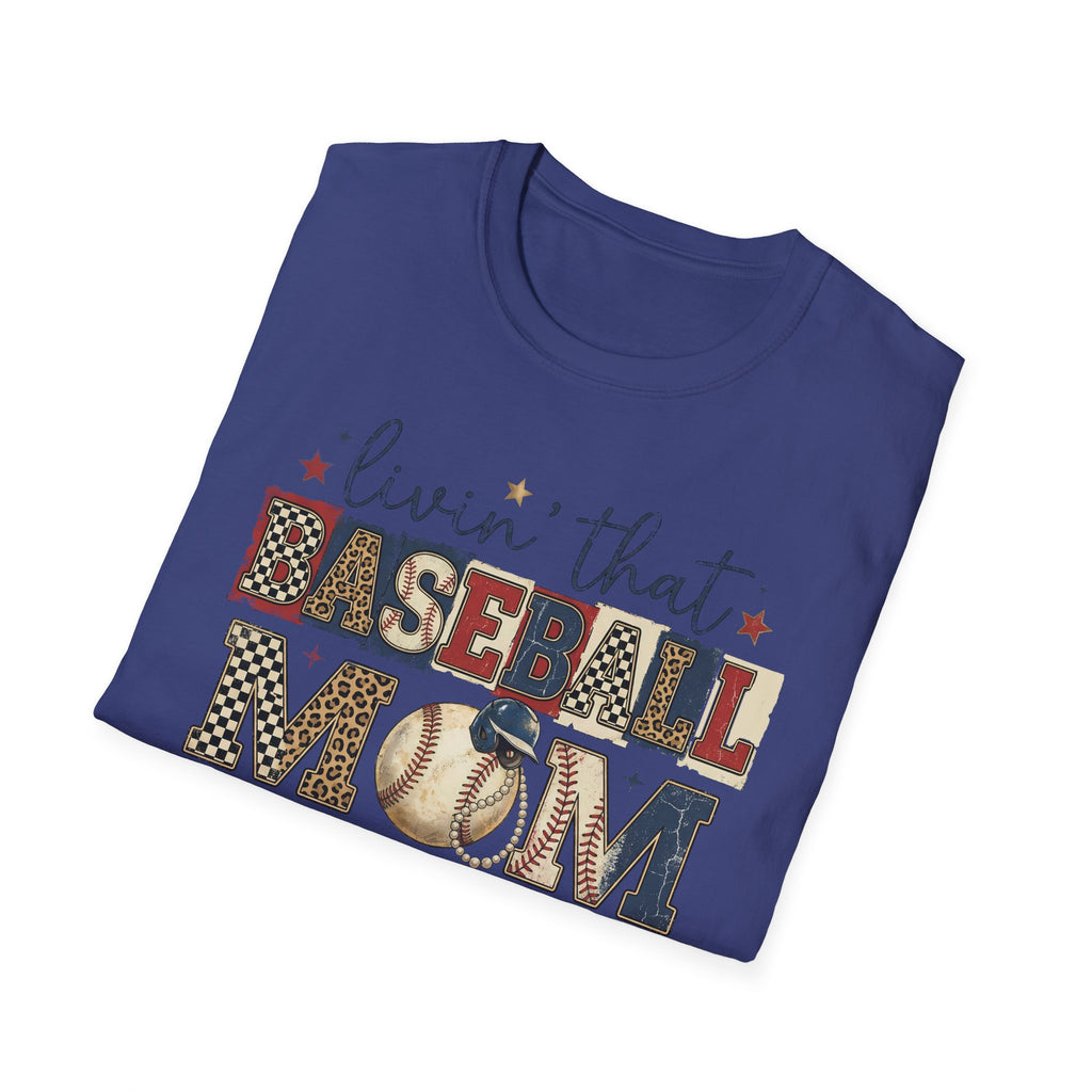 Baseball Mom Life T-Shirt — Livin' That Baseball Mom Life Graphic Tee