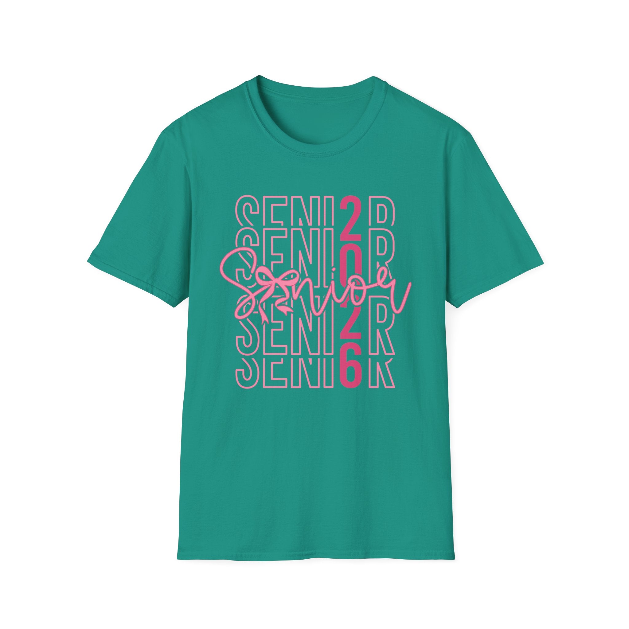 Senior 2026 T-Shirt — Pink Script Graduation Tee
