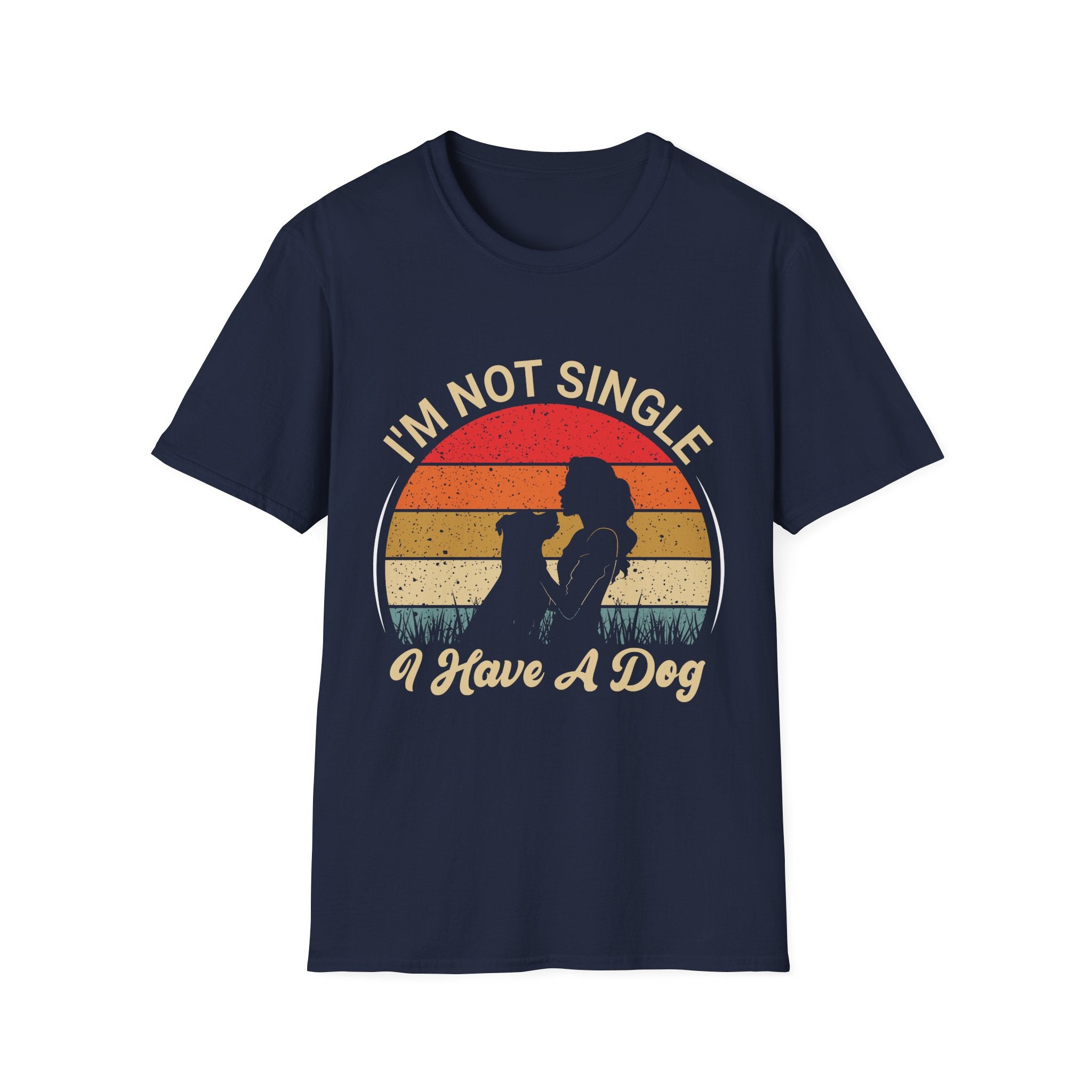 I’m Not Single I Have A Dog T-Shirt — Retro Sunset Dog Lover Tee