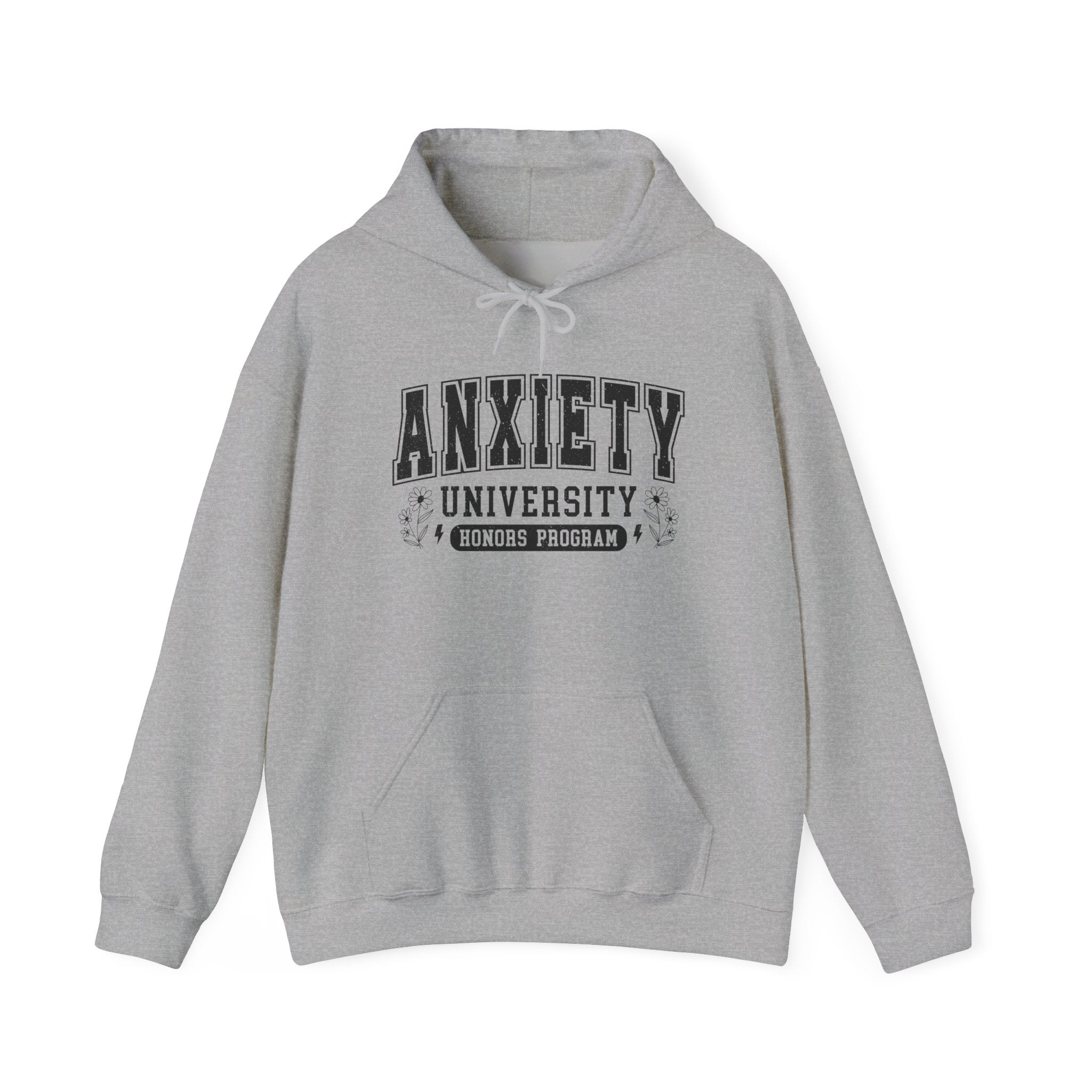 Anxiety University Hoodie — 'Anxiety University Honors Program' Graphic Sweatshirt