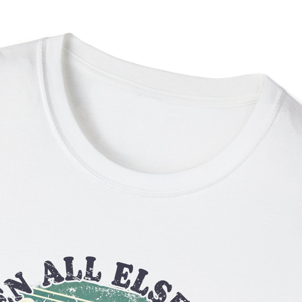 Faith-Based Graphic T-Shirt — "When All Else Fails, God Doesn't" Desert Sunset Design
