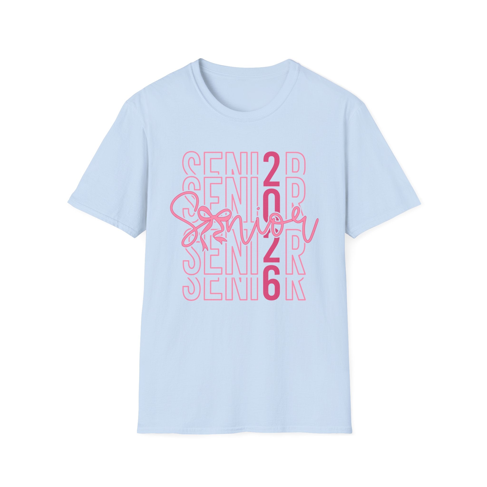 Senior 2026 T-Shirt — Pink Script Graduation Tee