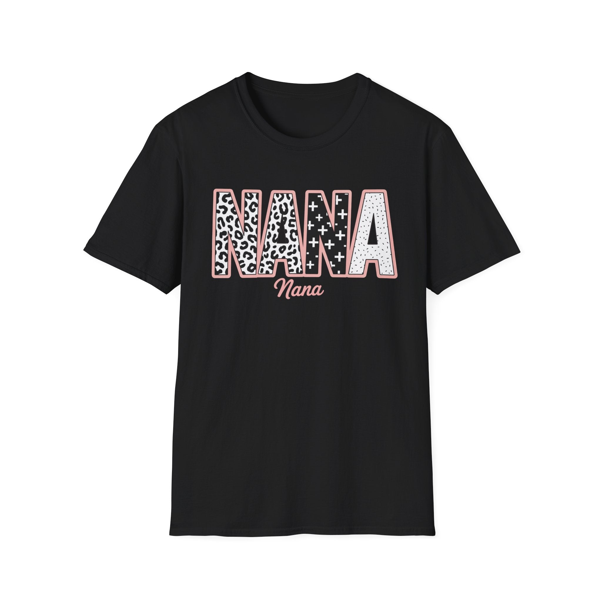Nana Leopard & Stars T-Shirt — Personalized 'Nana' Graphic Tee for Grandmothers
