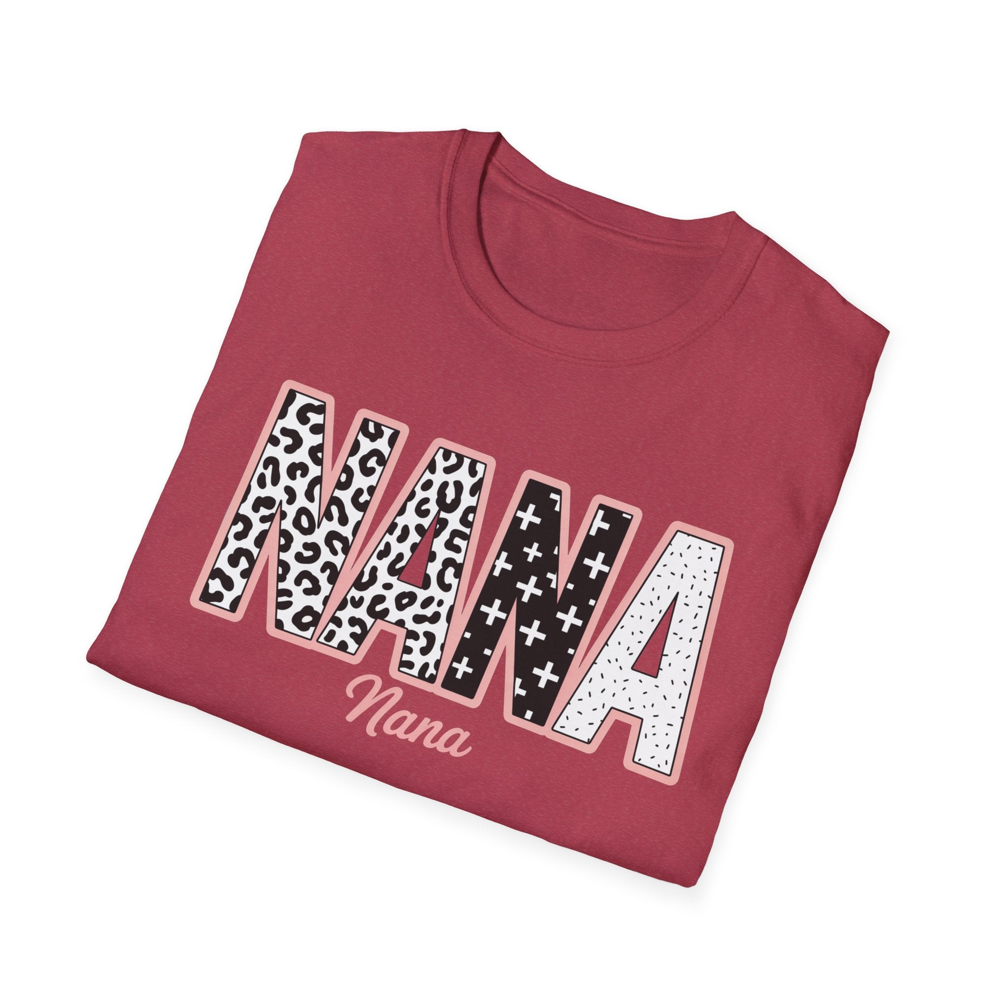 Nana Leopard & Stars T-Shirt — Personalized 'Nana' Graphic Tee for Grandmothers