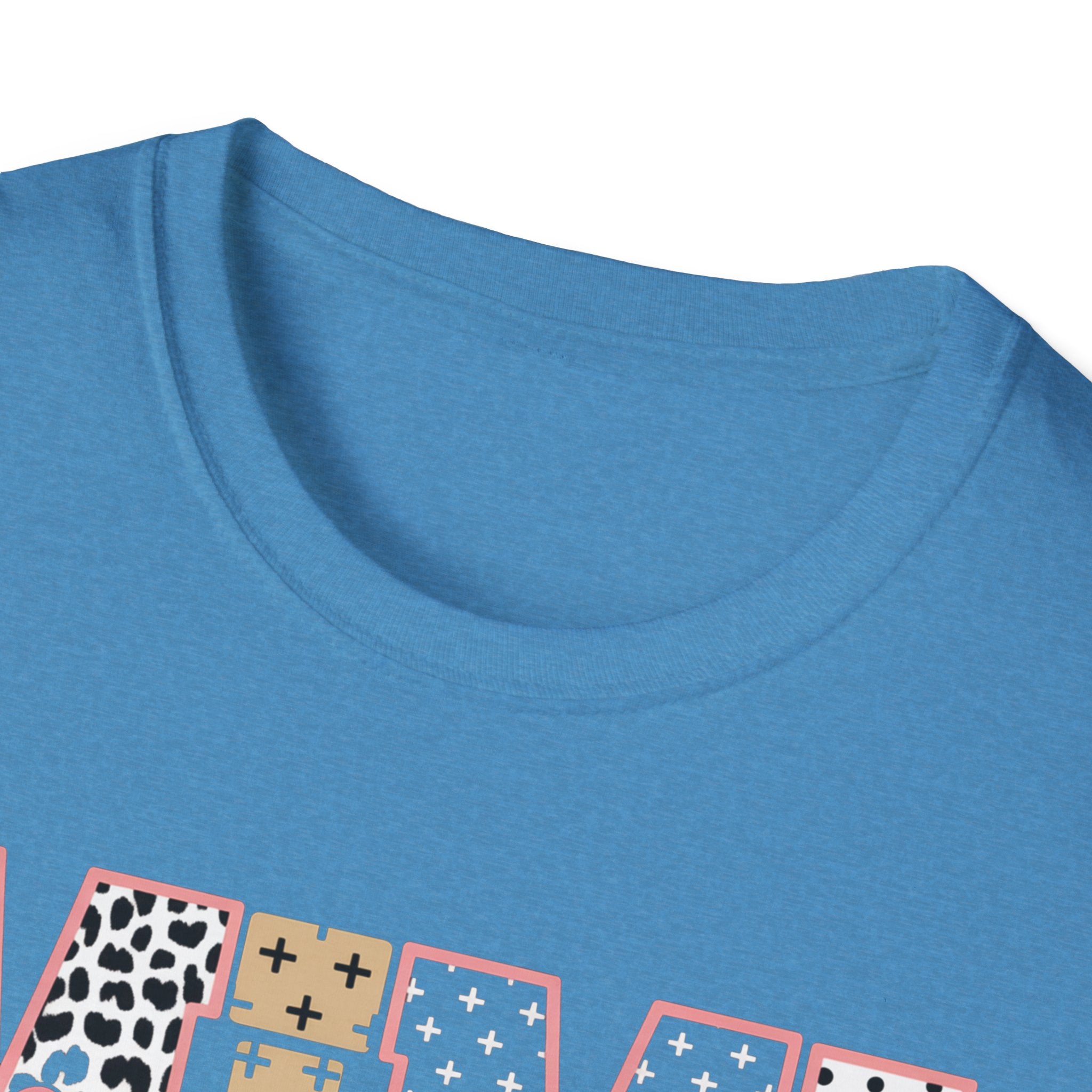 Mimi Leopard Patchwork T‑Shirt — Cute Floral & Animal Print "Mimi" Graphic Tee
