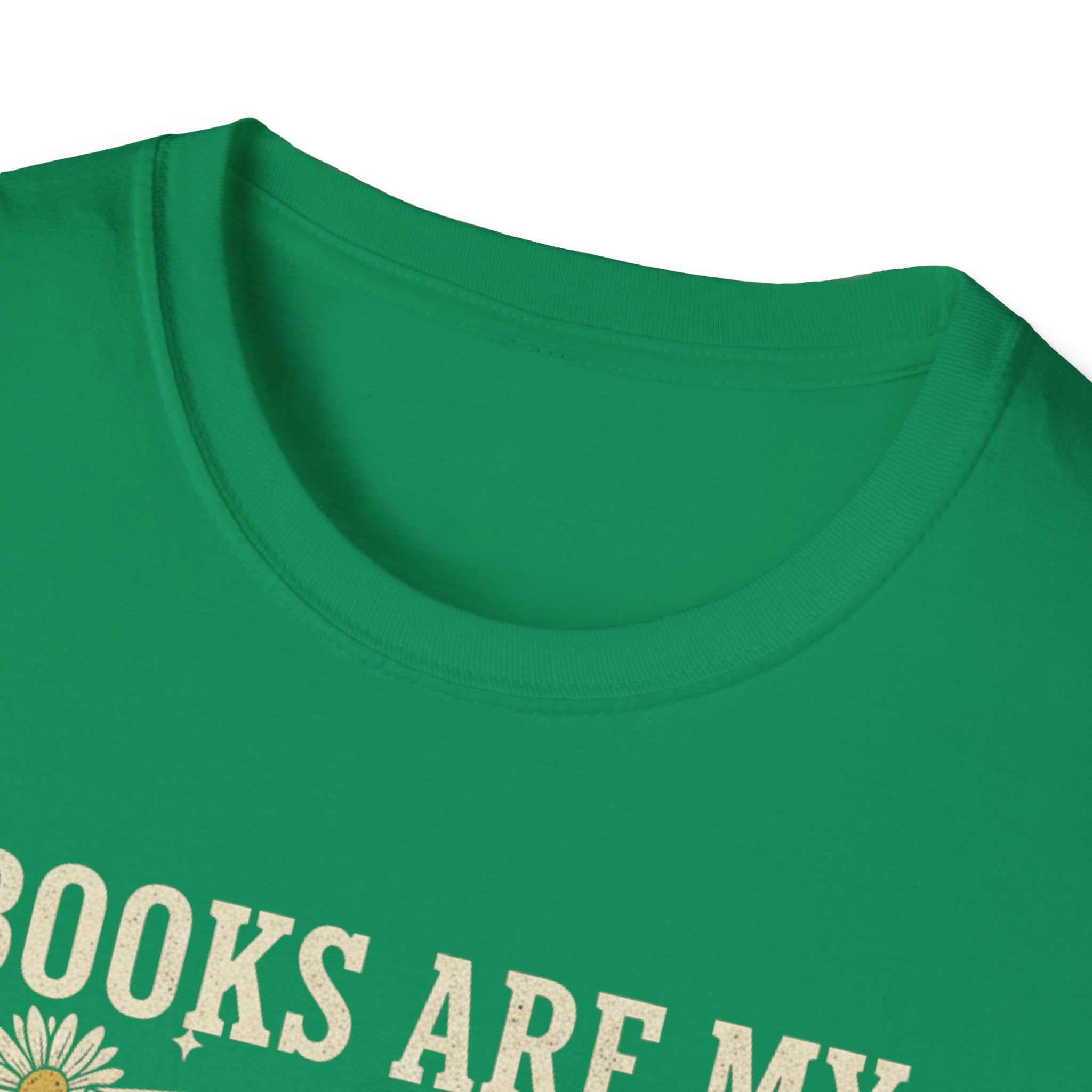 Books Are My Therapy T-Shirt — Stack of Books & Coffee Literary Tee