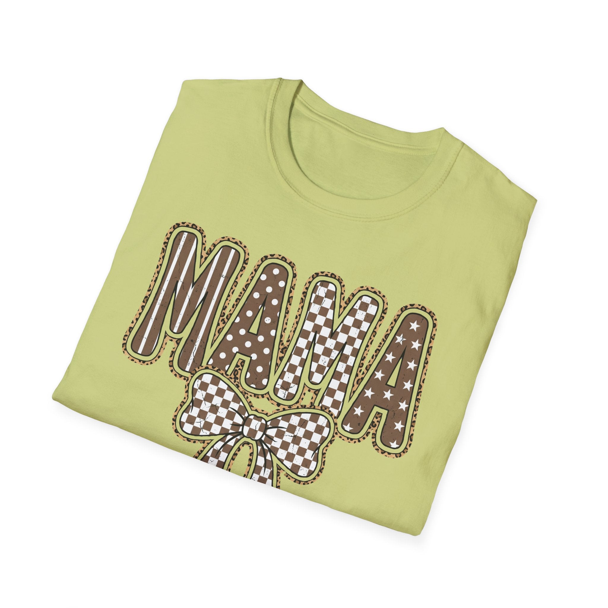 Mama Graphic T-Shirt — Polka Dot Lettering with Bow | Mother’s Day Gift
