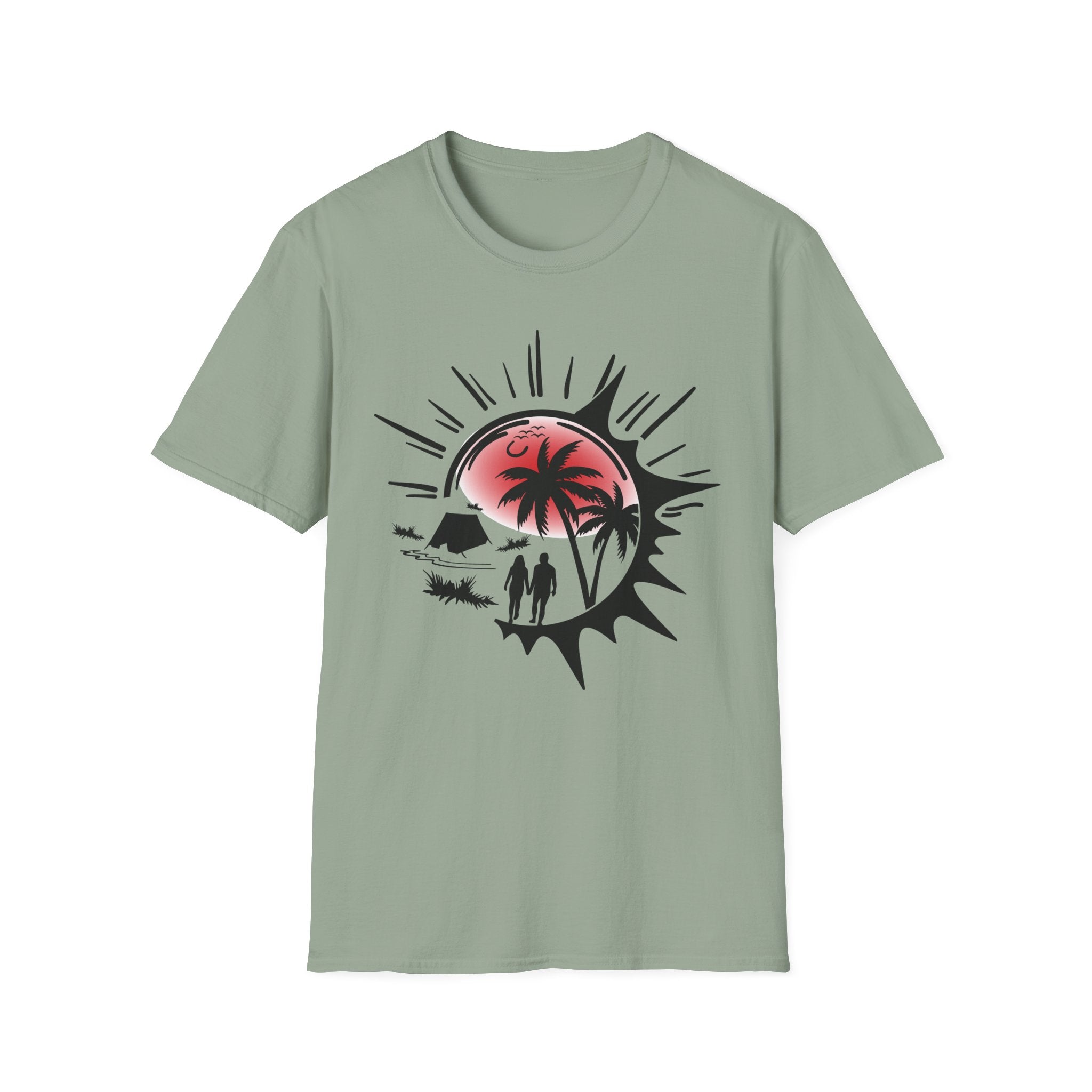 T-Shirt — Tropical Sunset Beach Graphic Tee
