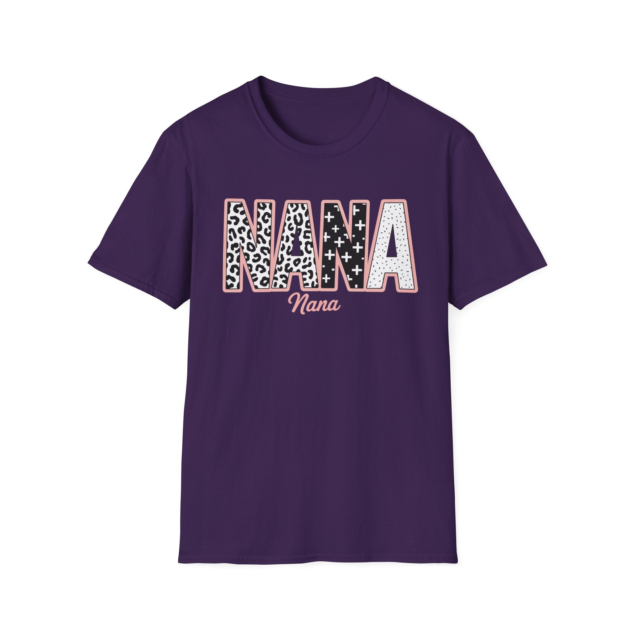 Nana Leopard & Stars T-Shirt — Personalized 'Nana' Graphic Tee for Grandmothers