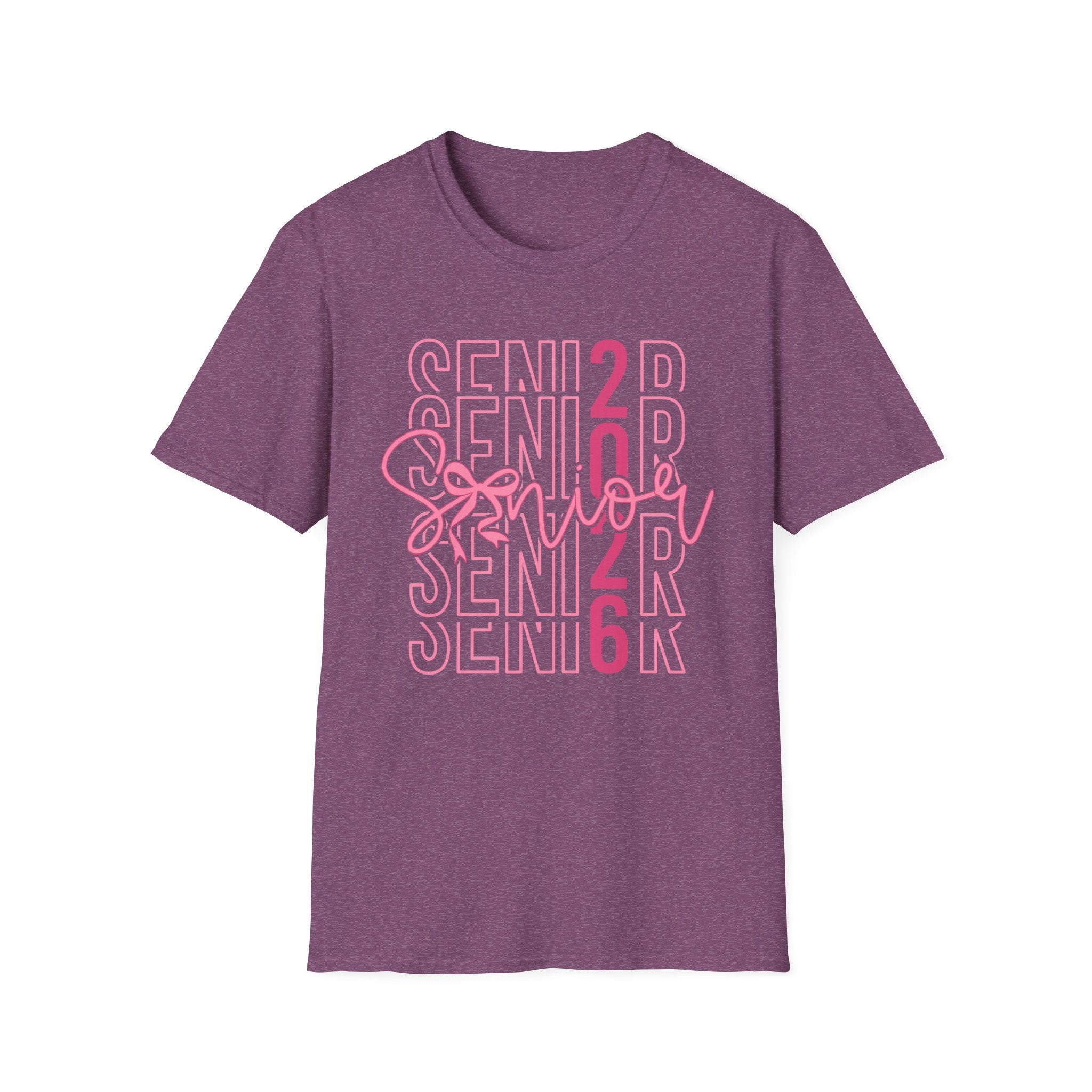Senior 2026 T-Shirt — Pink Script Graduation Tee