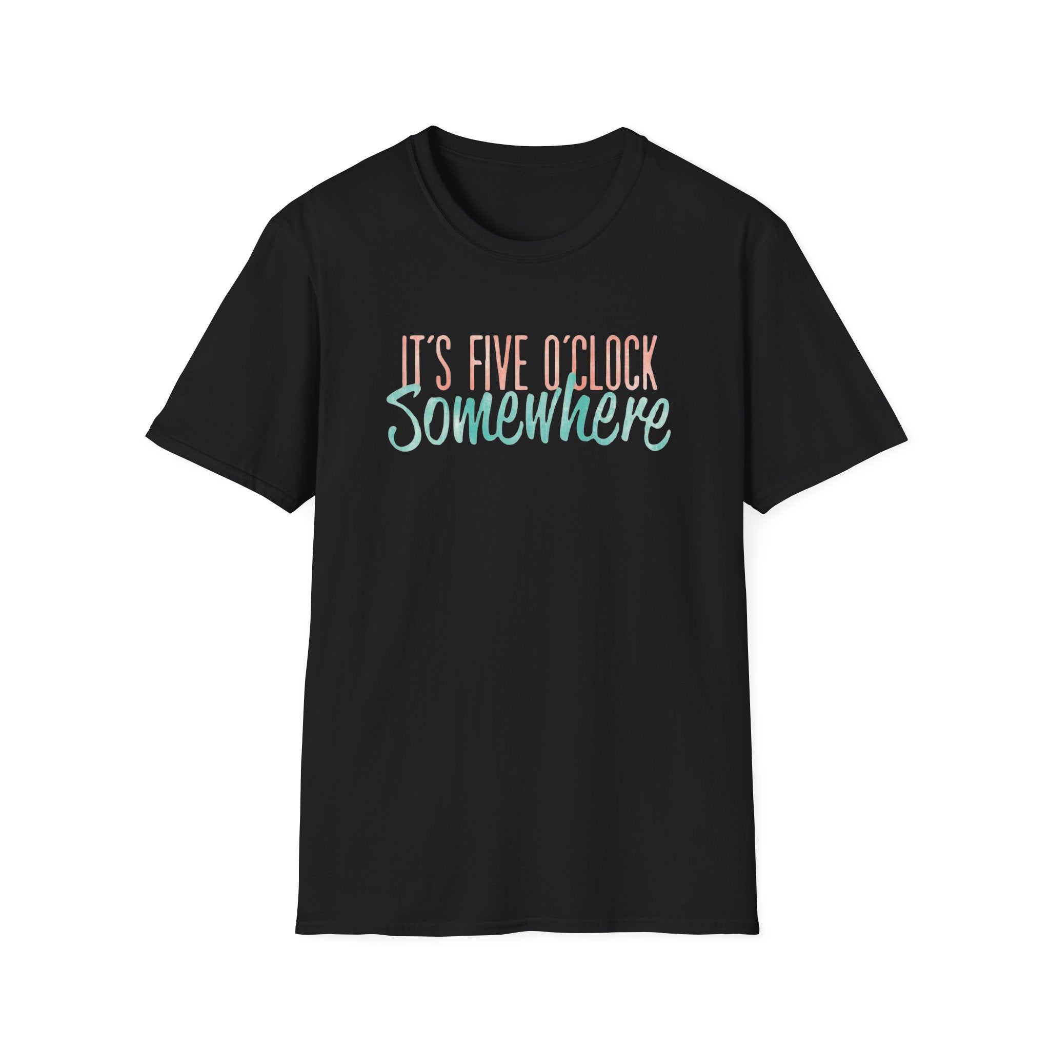 T-Shirt: "It’s Five O’Clock Somewhere" Pastel Vacation Tee
