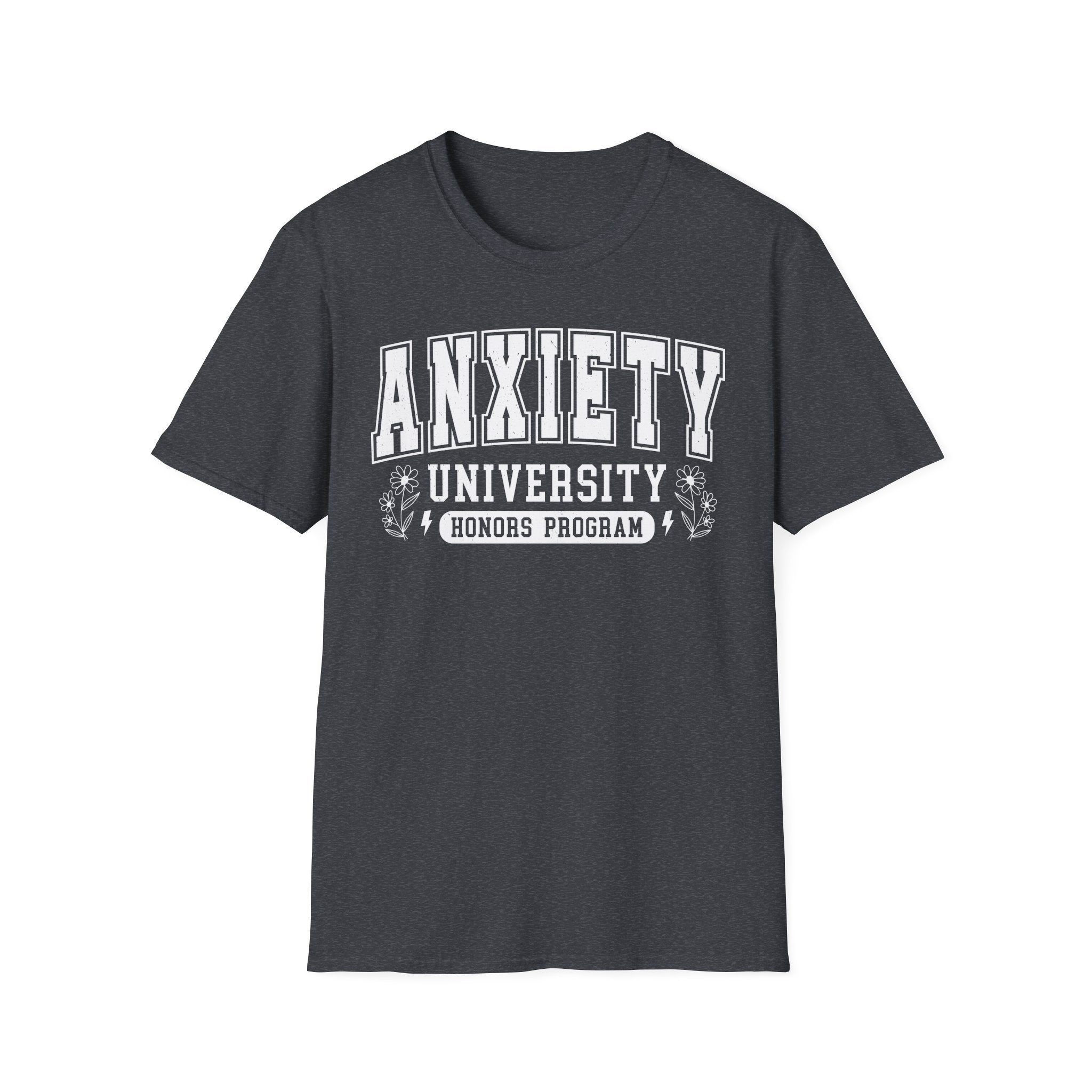 Anxiety University T-Shirt – "Anxiety University Honors Program" College Style Tee