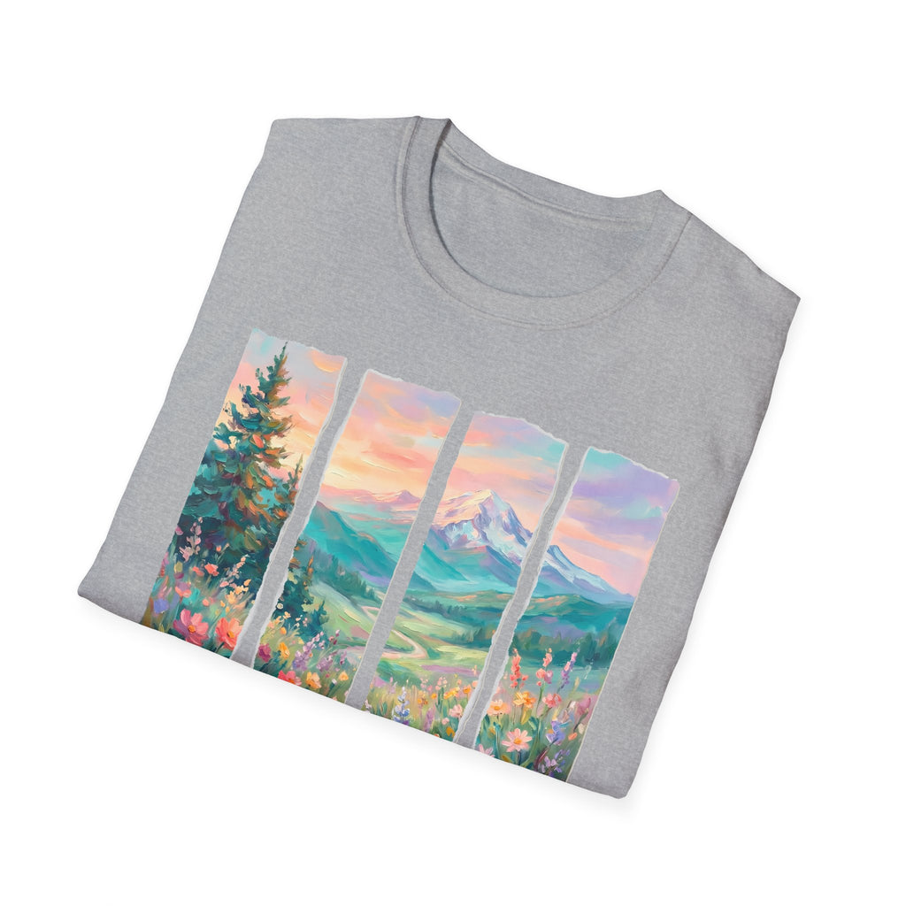 Mountain Sunrise Scenic T-Shirt – "The World Is A Wonderful Place" Nature Tee