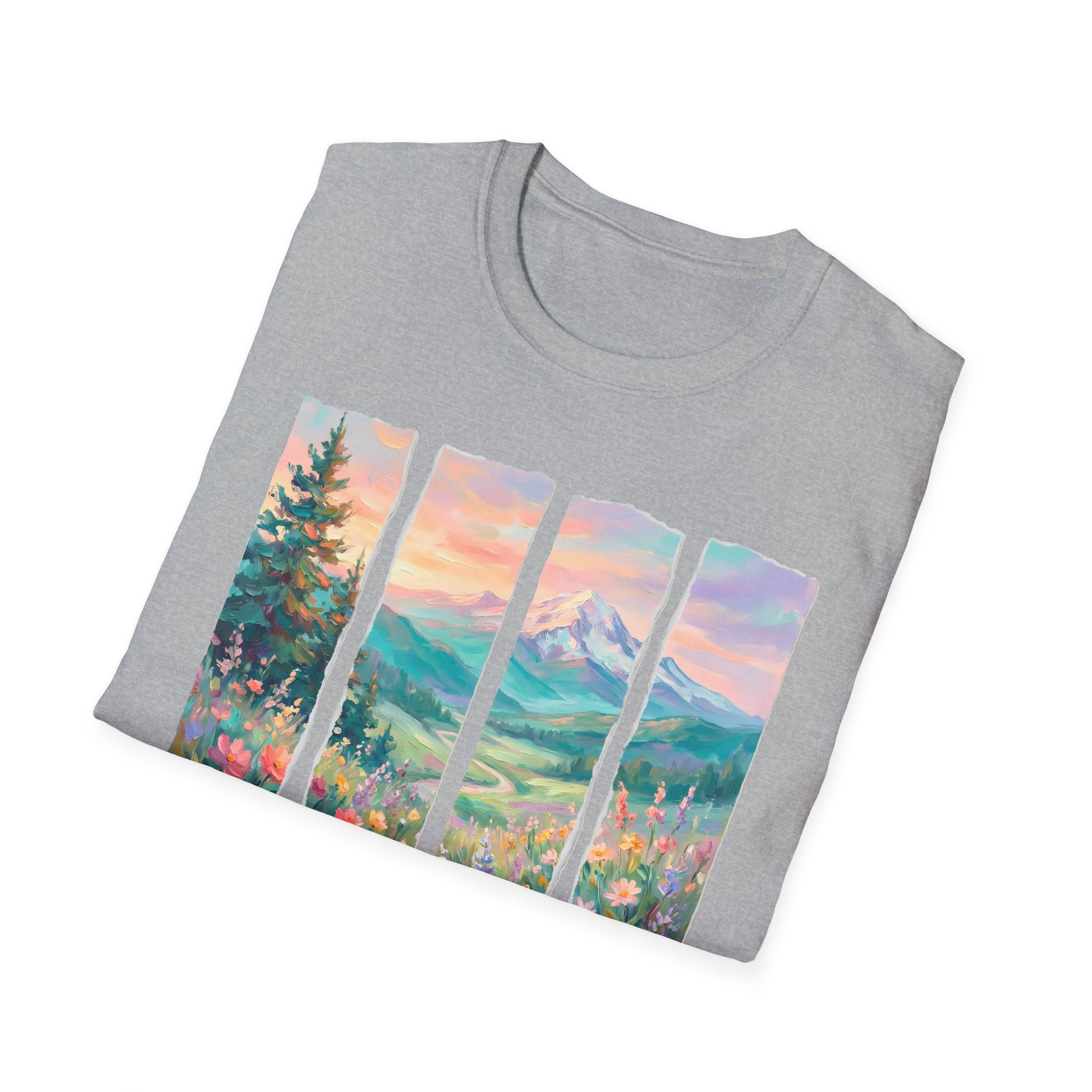 Mountain Sunrise Scenic T-Shirt – "The World Is A Wonderful Place" Nature Tee