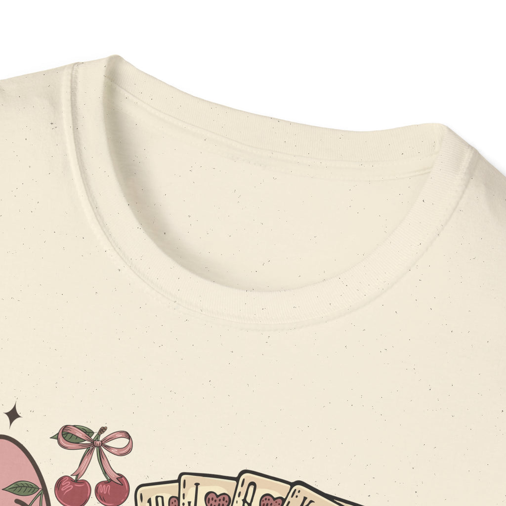 Cowgirl Aesthetic T‑Shirt — Western Boots, Cards & Ribbon Graphic