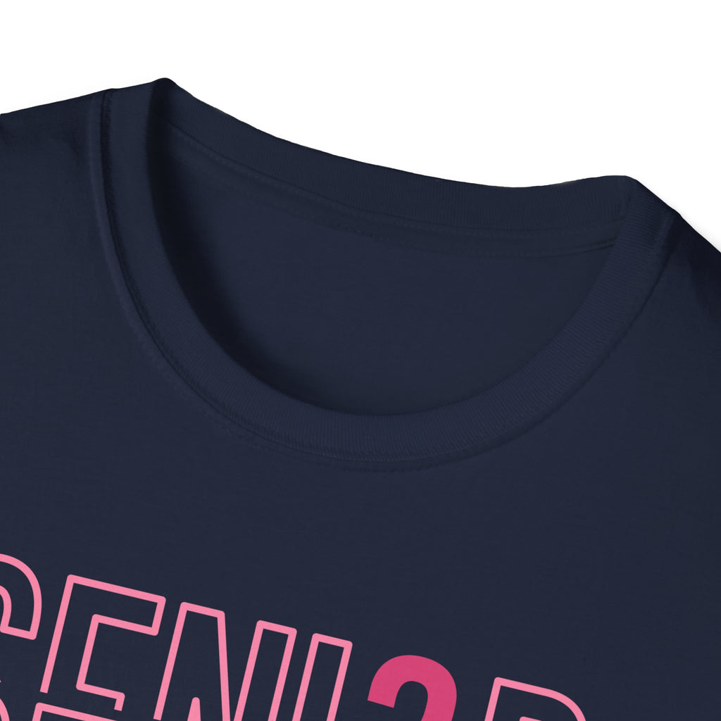 Senior 2026 T-Shirt — Pink Script Graduation Tee