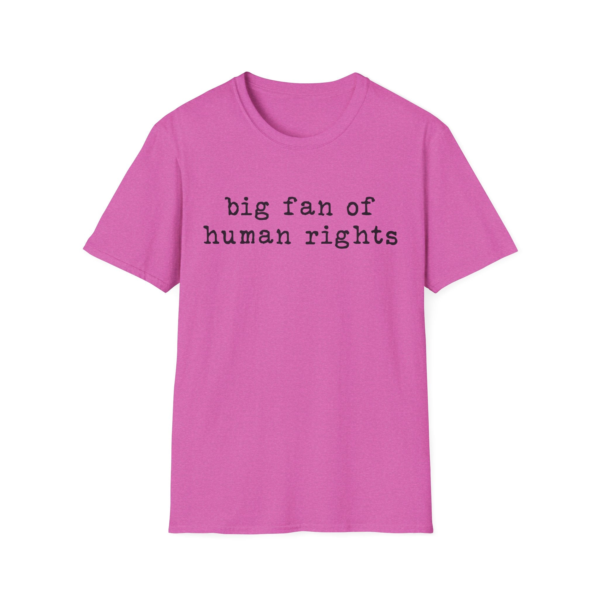 Human Rights T-Shirt - "big fan of human rights" Minimalist Tee