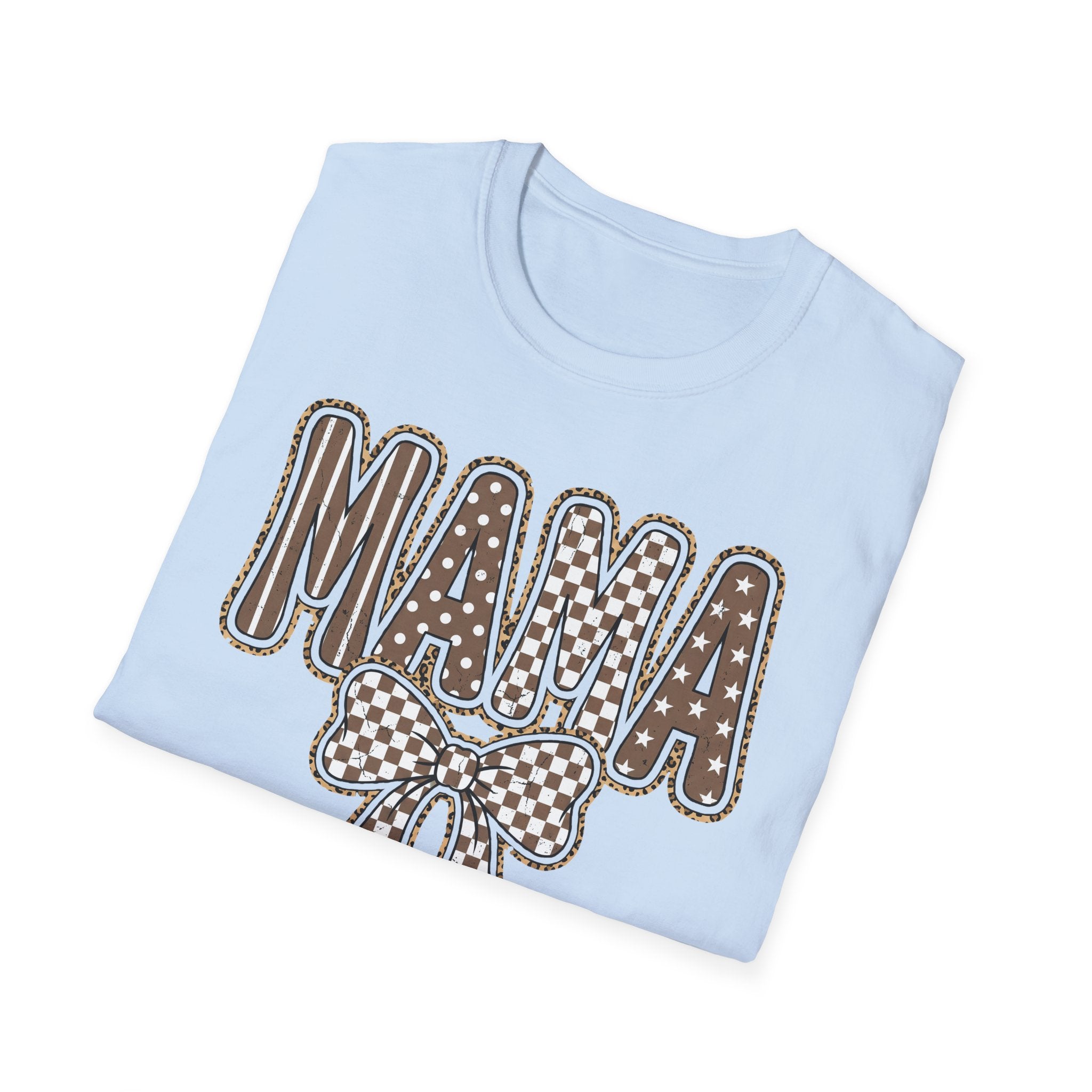 Mama Graphic T-Shirt — Polka Dot Lettering with Bow | Mother’s Day Gift