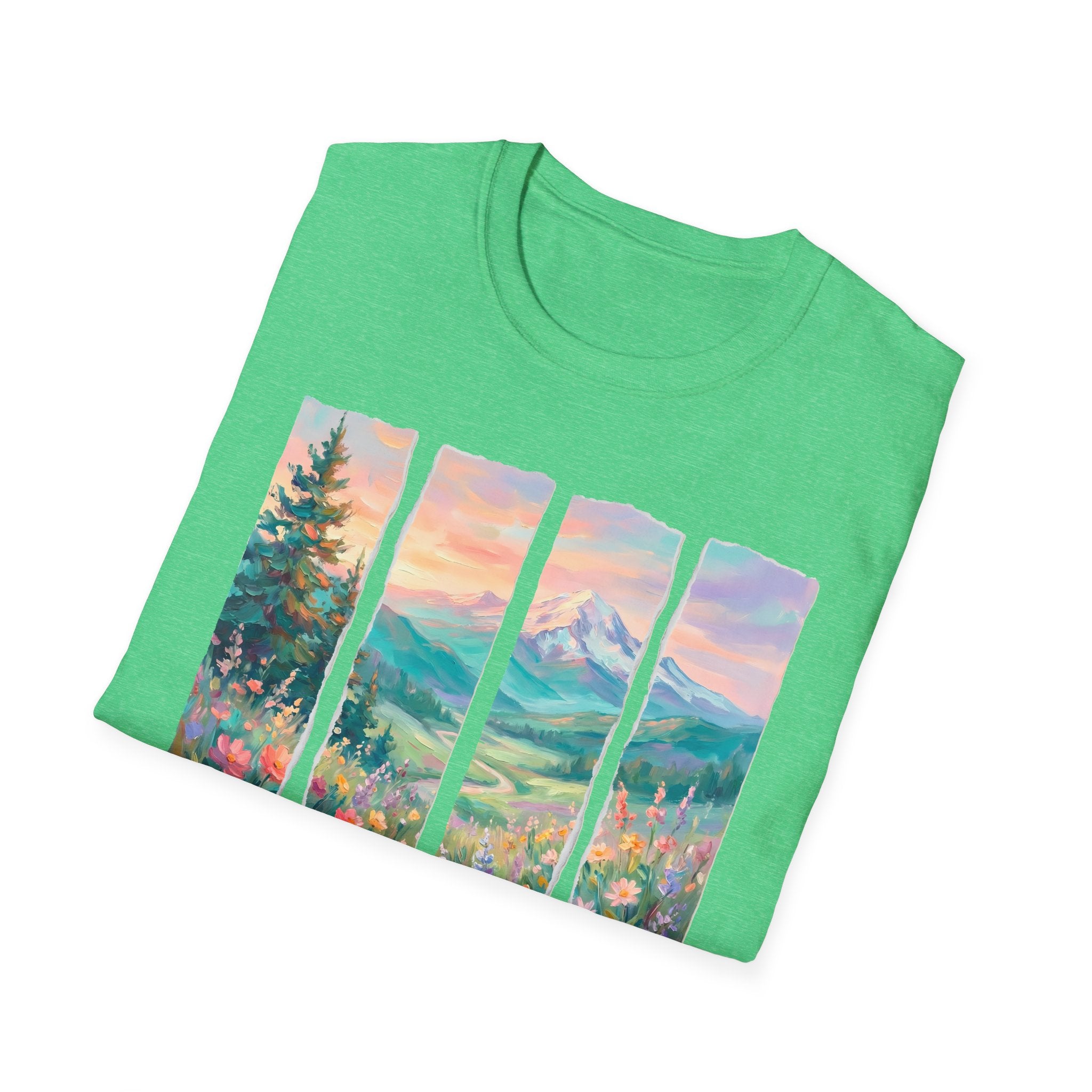 Mountain Sunrise Scenic T-Shirt – "The World Is A Wonderful Place" Nature Tee