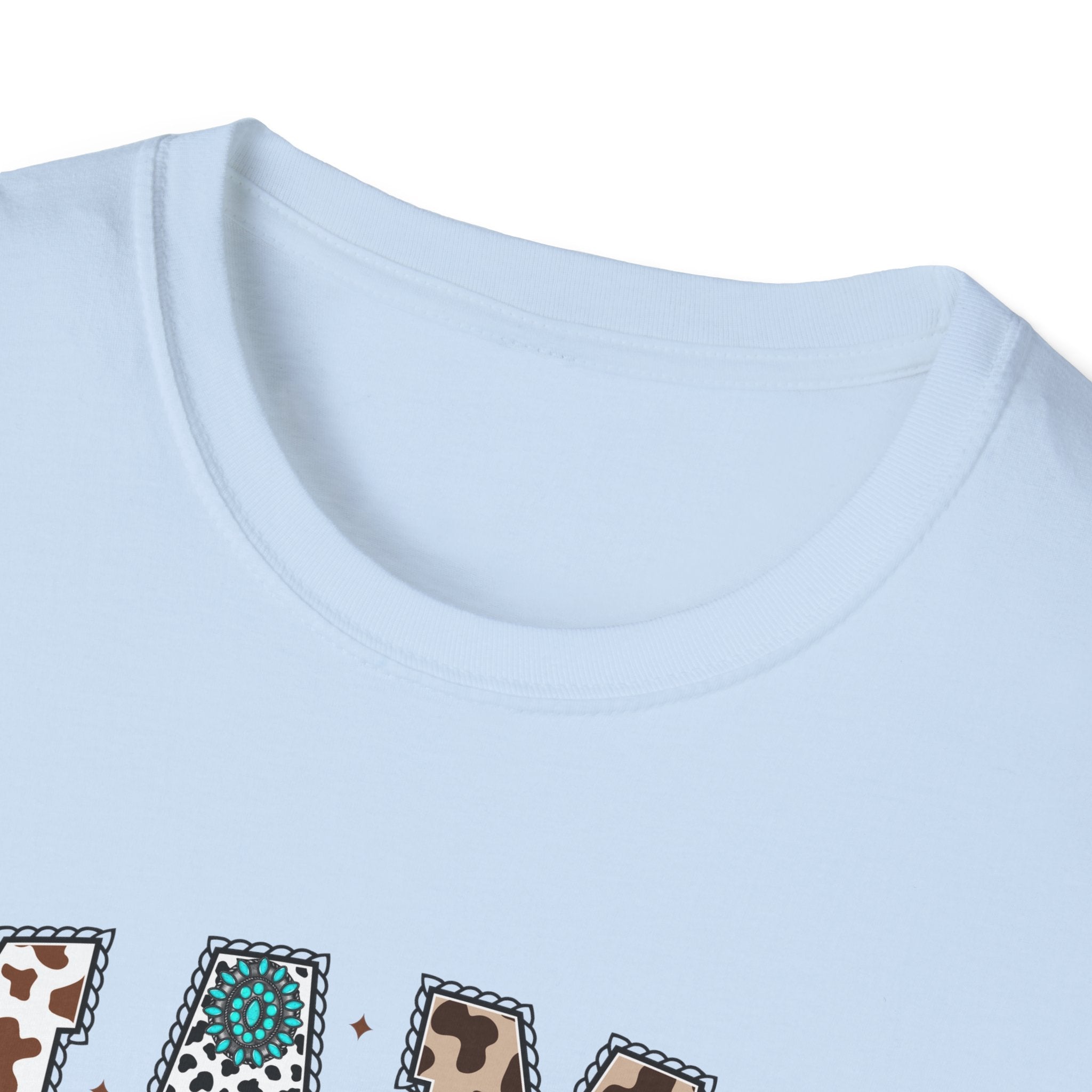 Mama Leopard Print Tee with Teal Bow – Cute Mother's Day Shirt